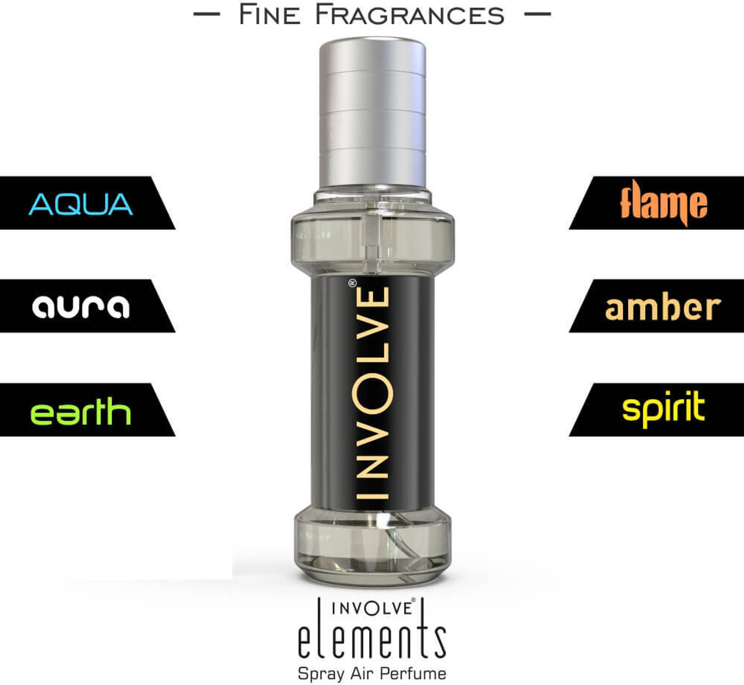 Image of Involve Elements Earth Car Freshener Spray Elements Earth Spray Air Perfume IELE03- 30ml x Pack of 4