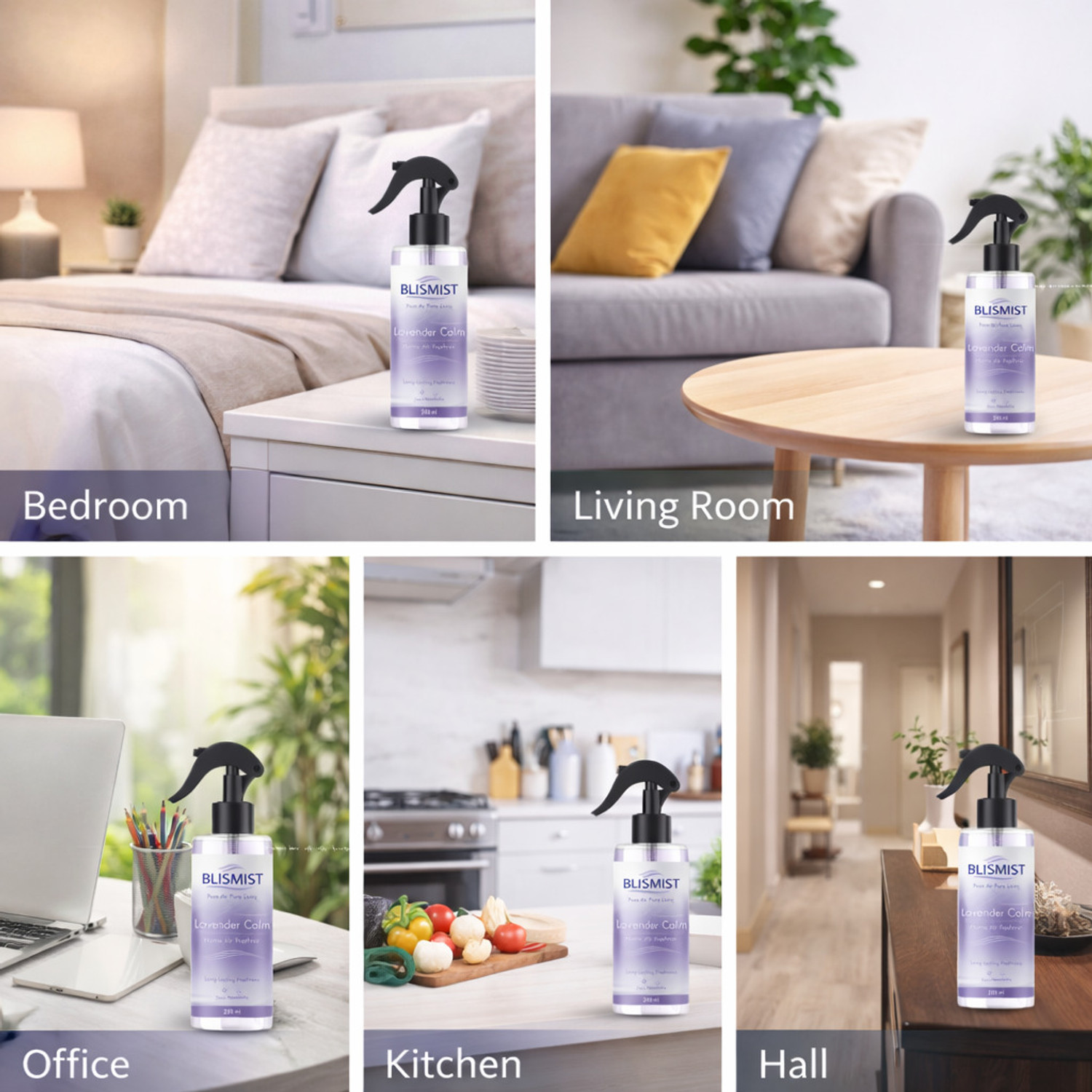 Image of BLISMIST Lavender, Cintronella Spray Room Freshener Sprey|Long Lasting Home Air Freshener| Home, Office, Bedroom, Car