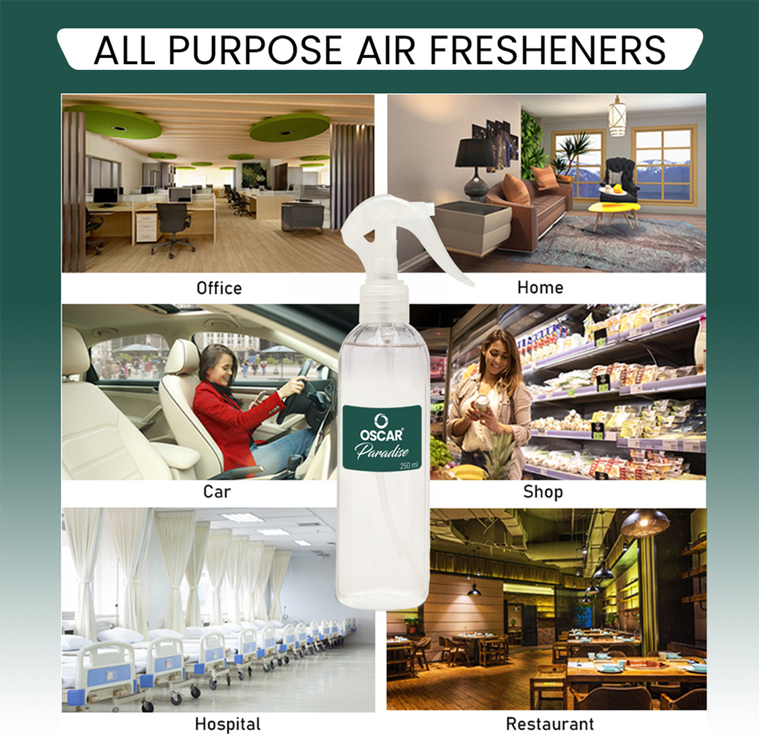 Image of OSCAR Paradise and Tropical Garden Spray Room Air Freshener with Long Lasting Mood Freshing fragrance