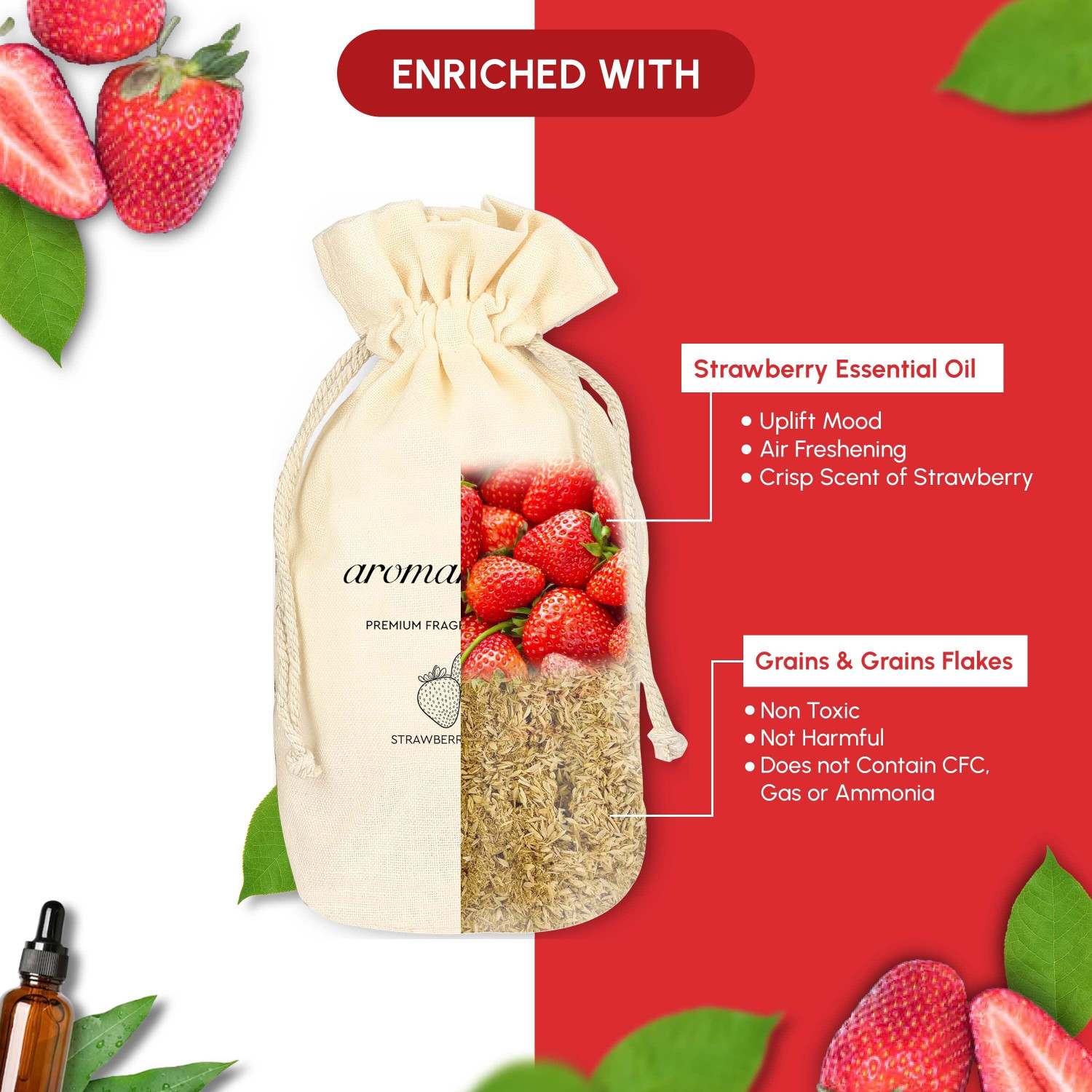 Image of Aromahpure Premium Car Perfume Fragrance Flakes - Watermelon, Luxury Car Air Freshener Car Freshener Diffuser FLAKES