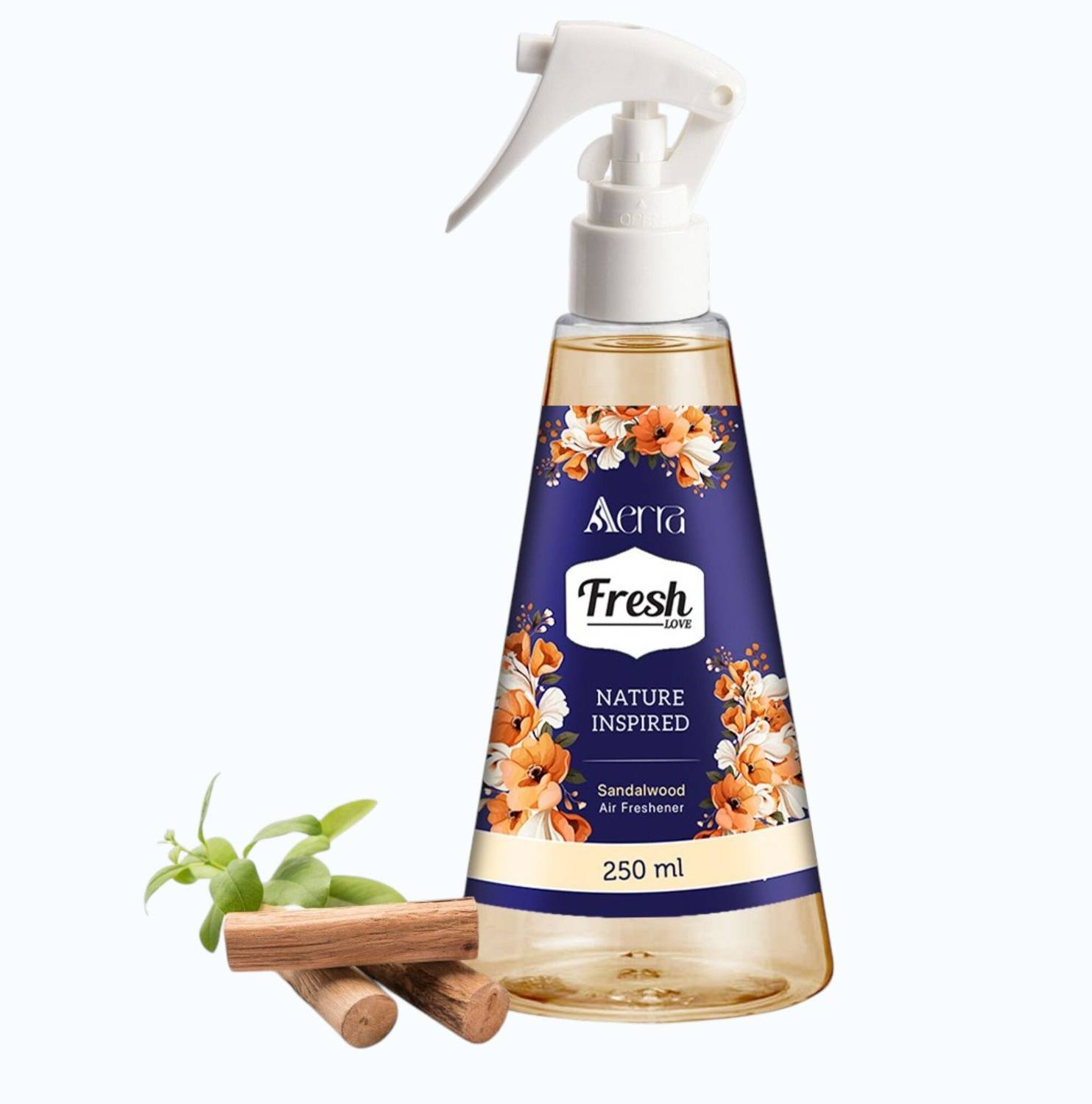 Aerra Sandalwood Car Freshener Spray | Air Freshener - Long-Lasting Sandalwood (Chandan) Fragrance & Odor Eliminator for Home, Car, Bathroom | Non-Toxic, Eco-Friendly