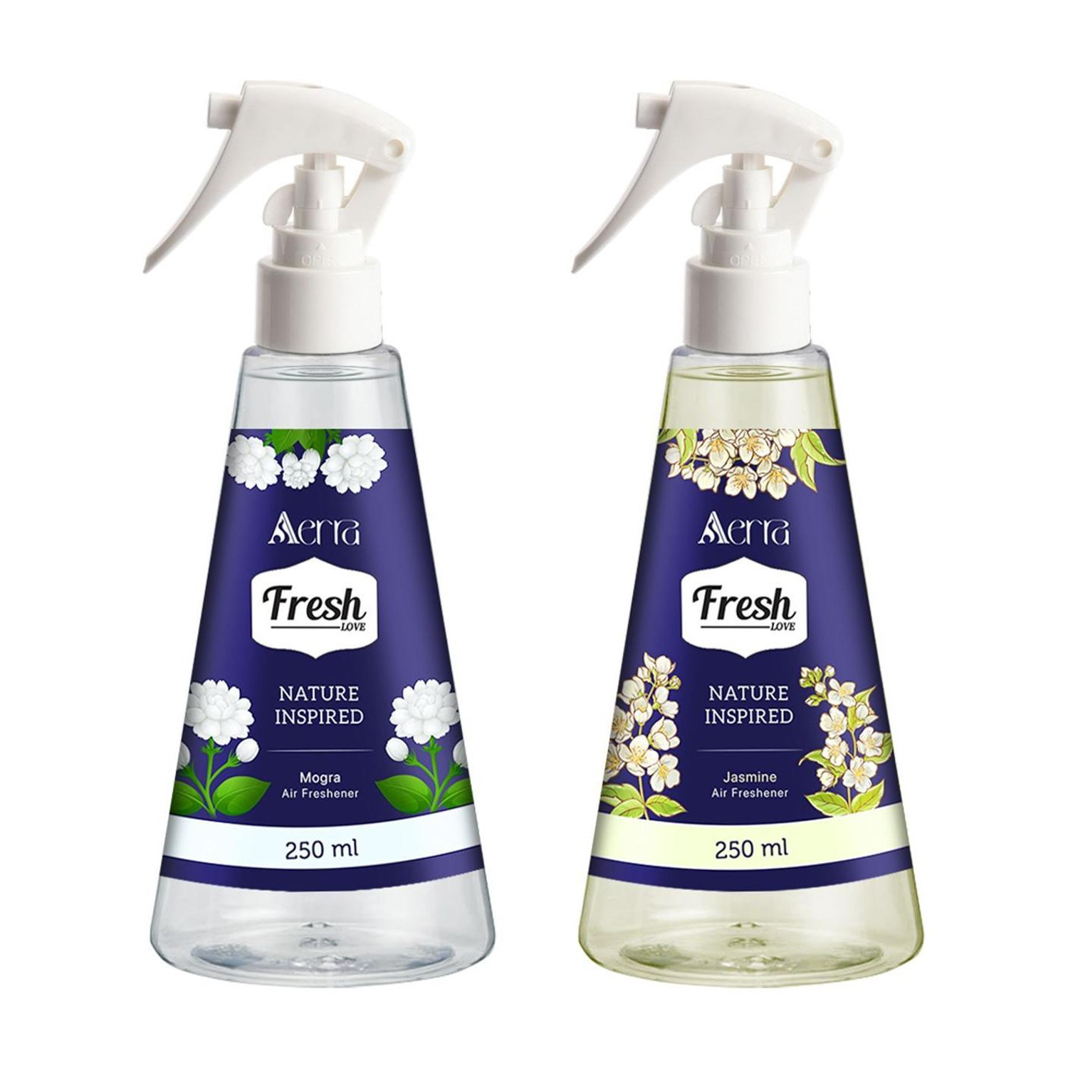 Image of Aerra Jasmine, Mogra Spray Air Freshener Combo | Traditional Indian Floral Scents for Home, Car, Office