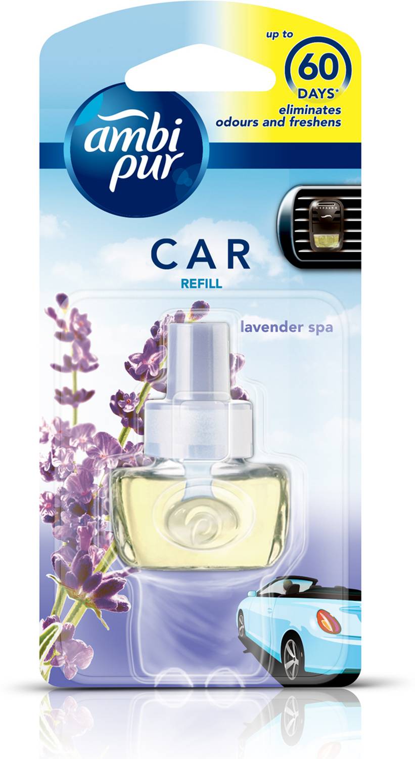Ambipur Lavender Spa Car Freshener Starter Kit Car Freshener Refill Lavender Spa Car Freshener Starter Kit