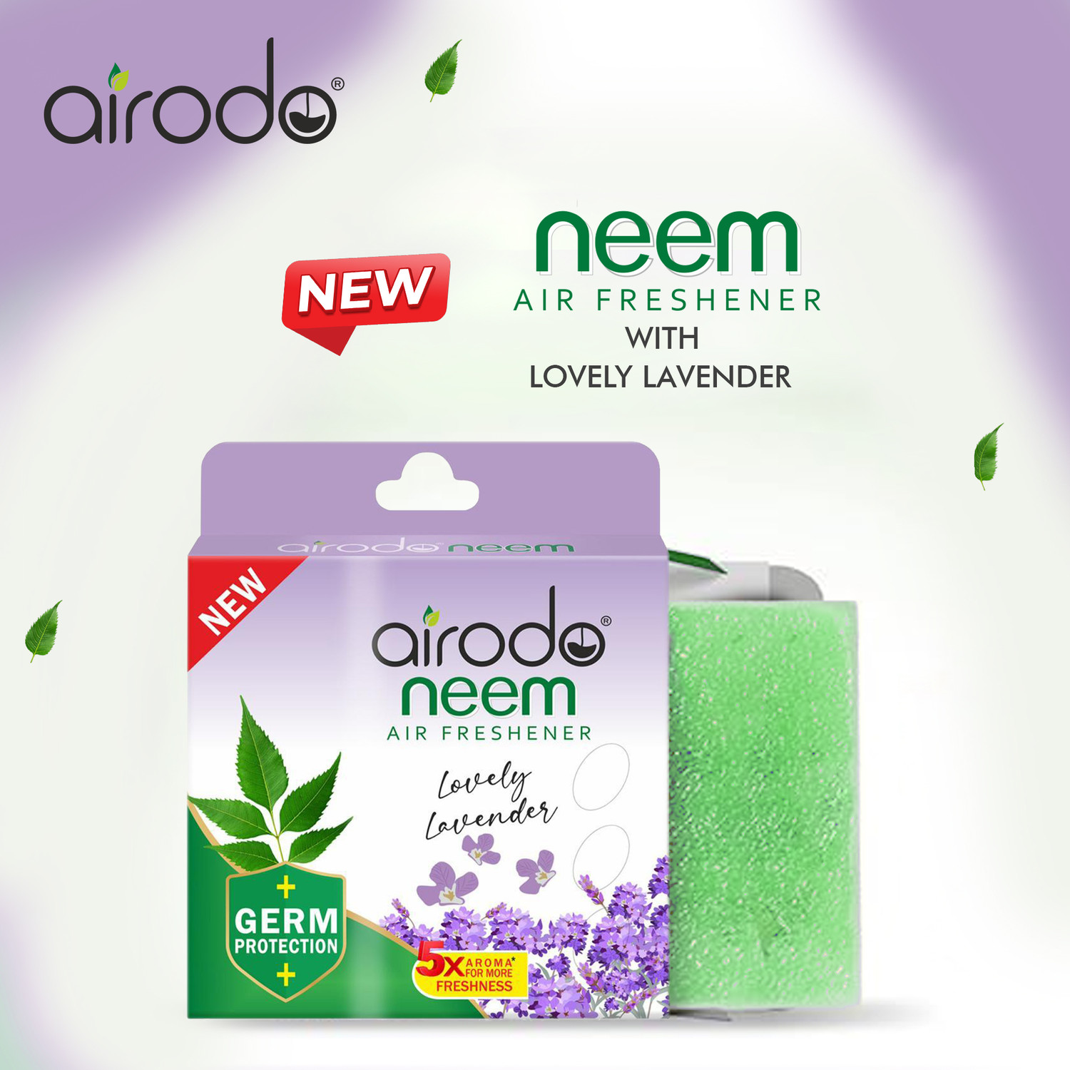 Image of AIRODO Neem Bathroom Air Freshener Assorted Blocks|Mixed Fragrance|30 Days Long Lasting Blocks