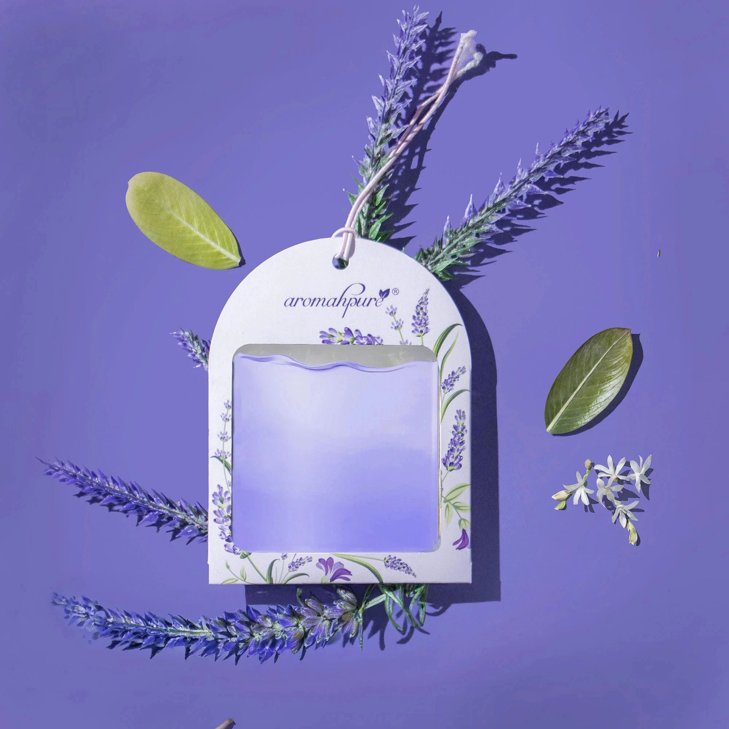 Image of Aromahpure Lavender Car Freshener Diffuser Gel Wink Hanging Perfume|Pack of 3| Long-Lasting Up to 30 Days