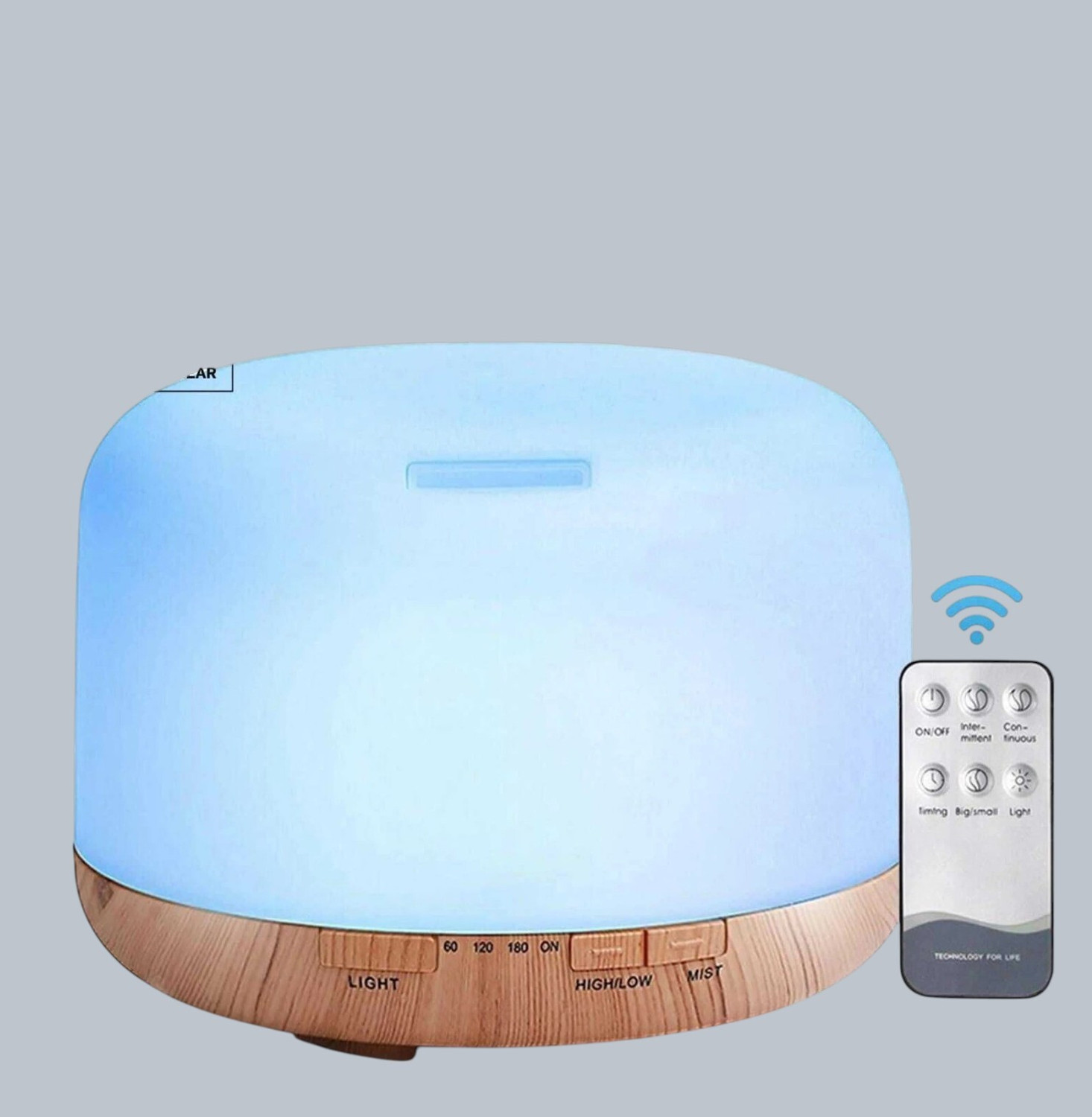 Image of SteerGear Aroma Diffuser-White Diffuser Set Aroma Diffuser with 7 Colors LED Essential Oil Humidifier (500 ml)