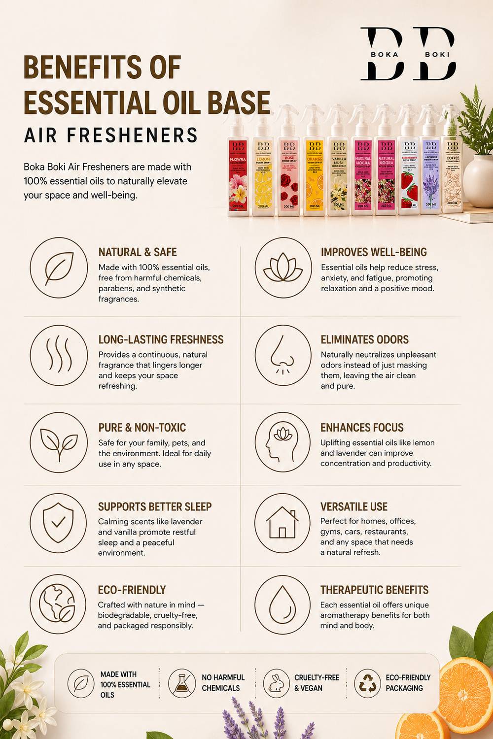 boka boki 4-Pack Air Freshener Spray Combo Pack of 4 - Image 5