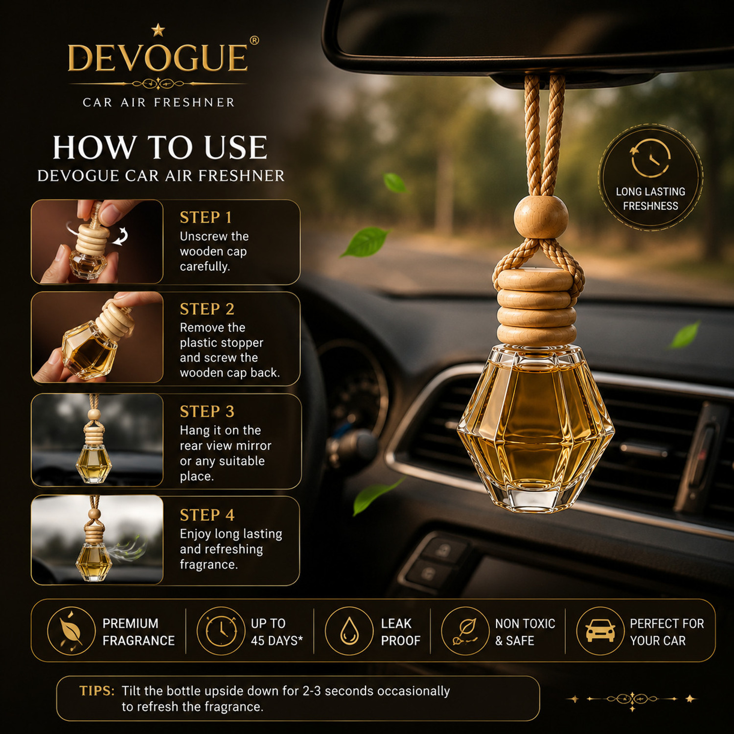 Image of Devogue coffee Diffuser COFFEE Car Air Freshner