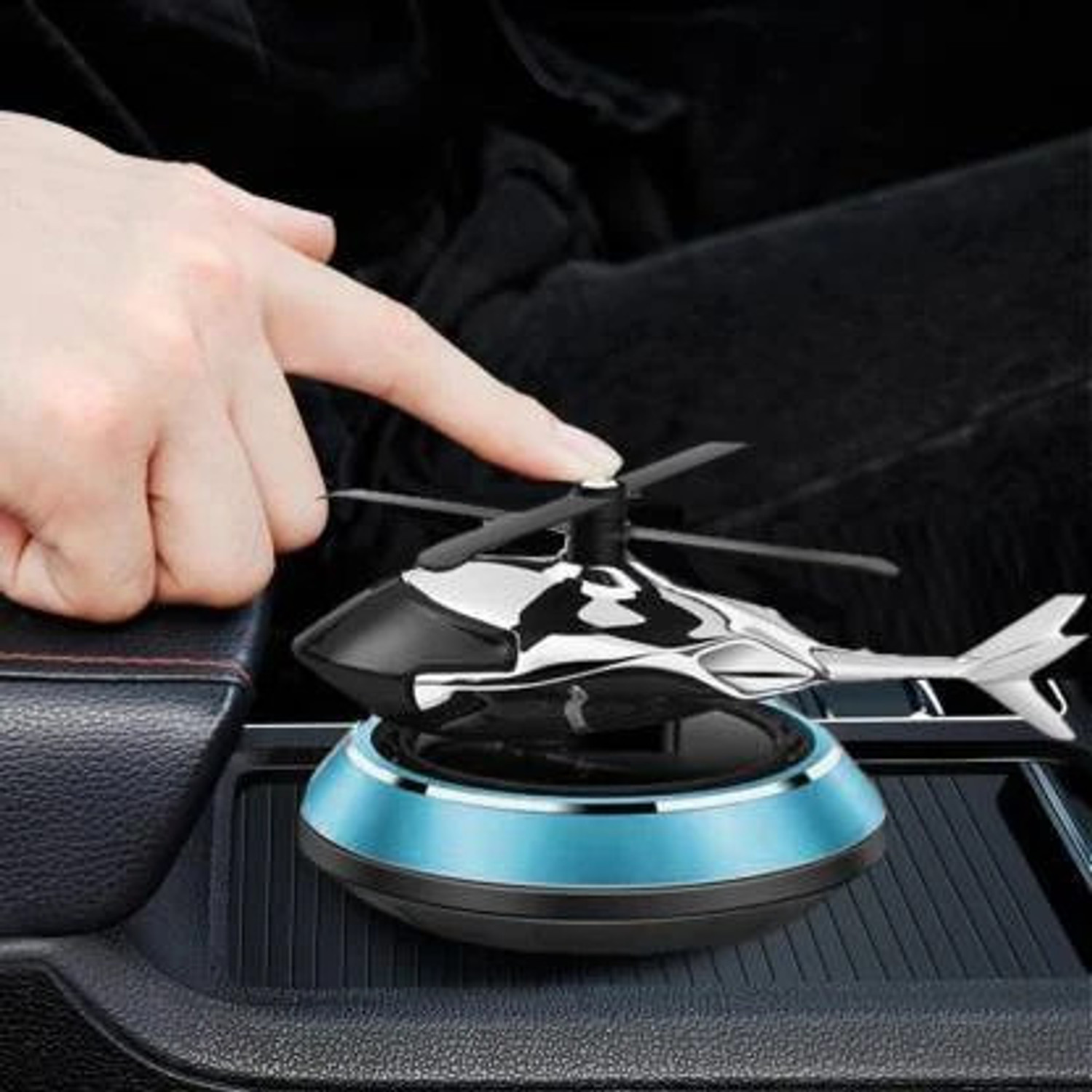 Image of AIRSKY Car Air Freshener Perfume Solar Power Car Dashboard Helicopter With Perfume Car Freshener Diffuser helicopter solar freshener