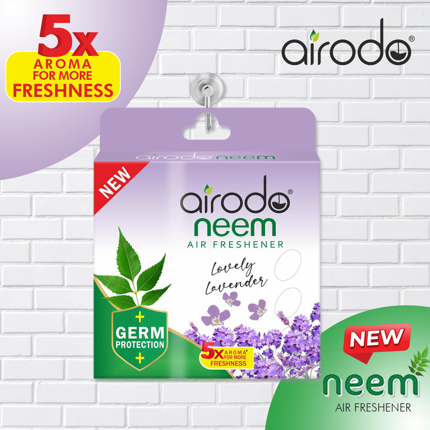 Image of AIRODO Neem Bathroom Air Freshener Assorted Blocks|Mixed Fragrance|30 Days Long Lasting Blocks
