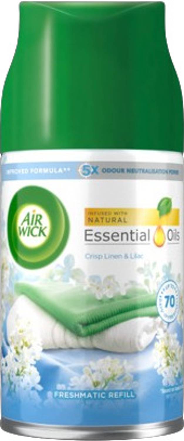 Airwick Crisp Linen Lillac Car Freshener Spray Freshmatic Crisp Linen and Lilac, 250ml