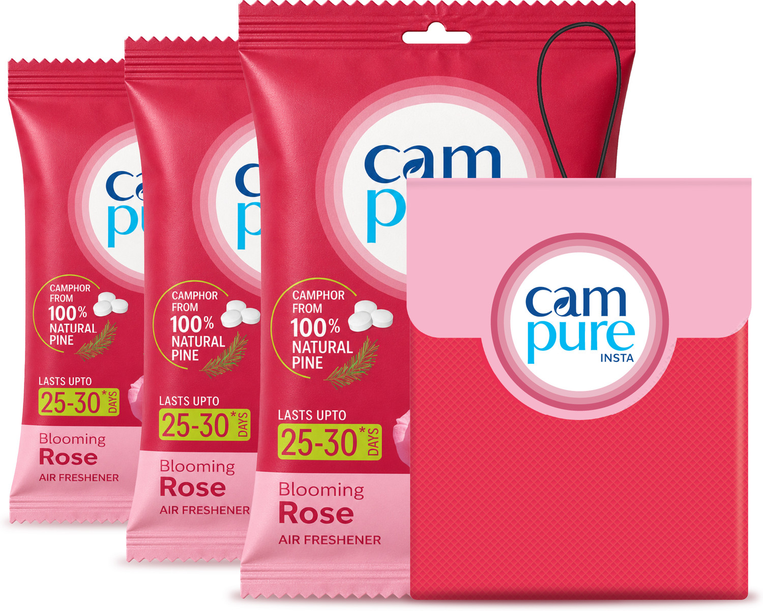Image of CamPure Insta Cone Rose (Pack of 3) Room, Car and Air Freshener & Mosquito Repellent Potpourri Camphor Insta Cone Rose (Pack of 3) Room, Car and Air Freshener & Mosquito Repellent