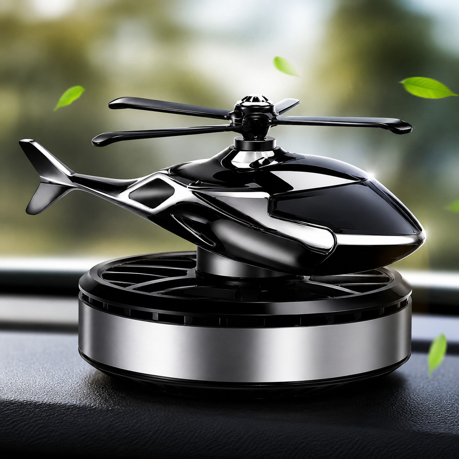 Image of SHOPSERO Aroma Car Freshener Diffuser Solar Helicopter Car Air Freshener Diffuser