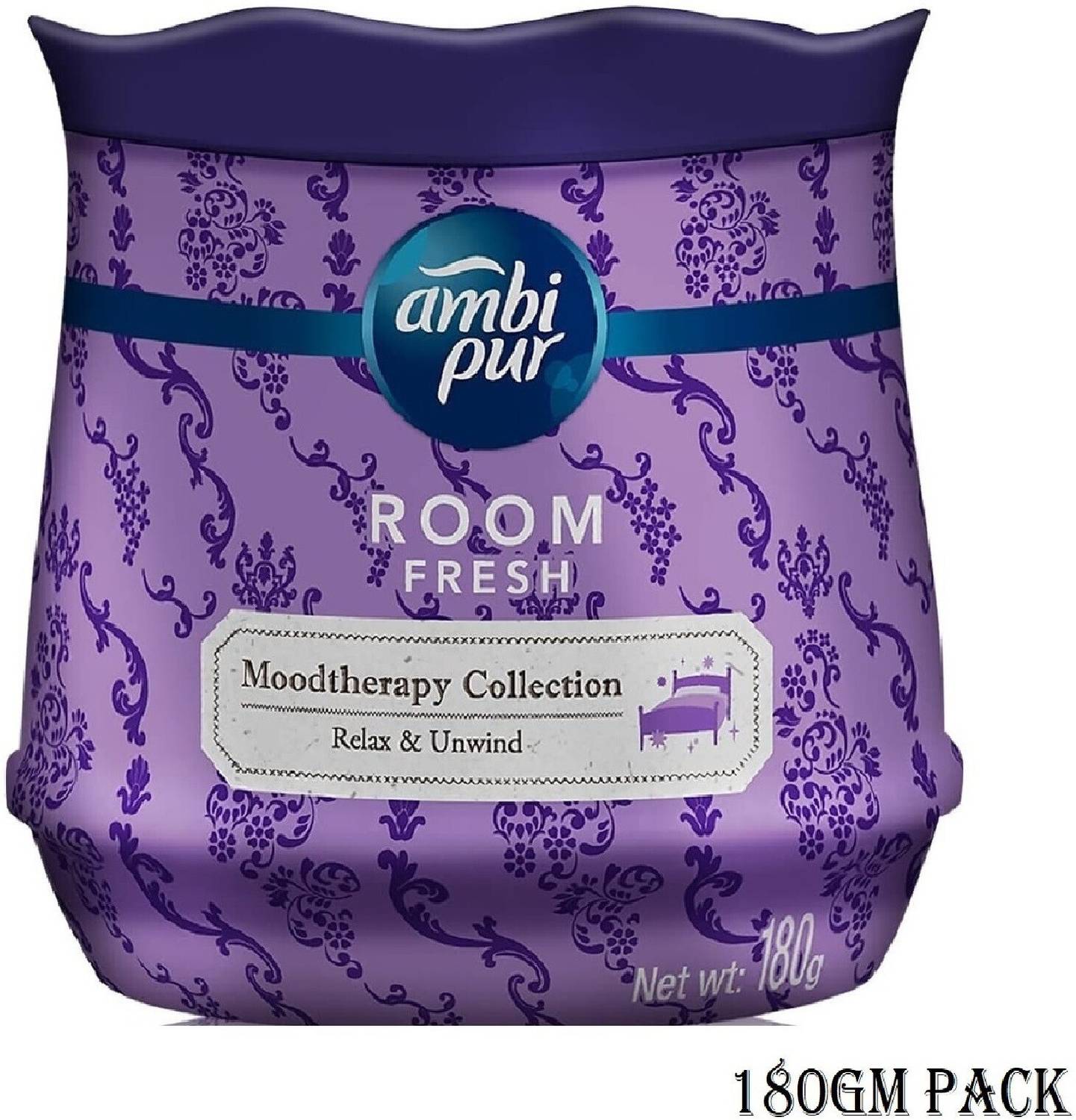 Ambipur Lavender Car Freshener Spray Room Fresh Moodtherapy Relax&unwind 180gm Pack*1