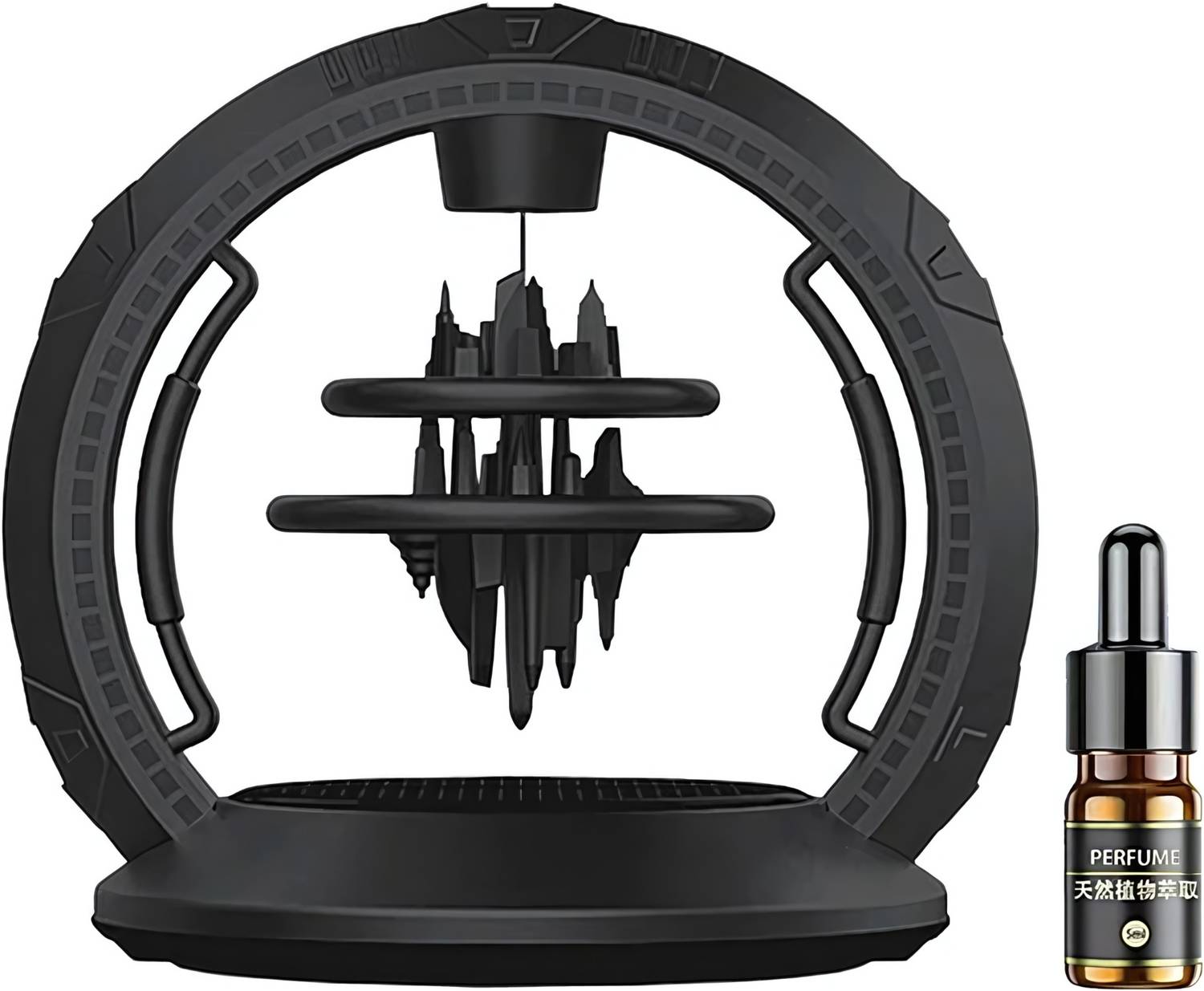 Budwill ® The City Of The Sky Black Vehicle Fragrance Decoration Car Freshener Diffuser The City Of The Sky