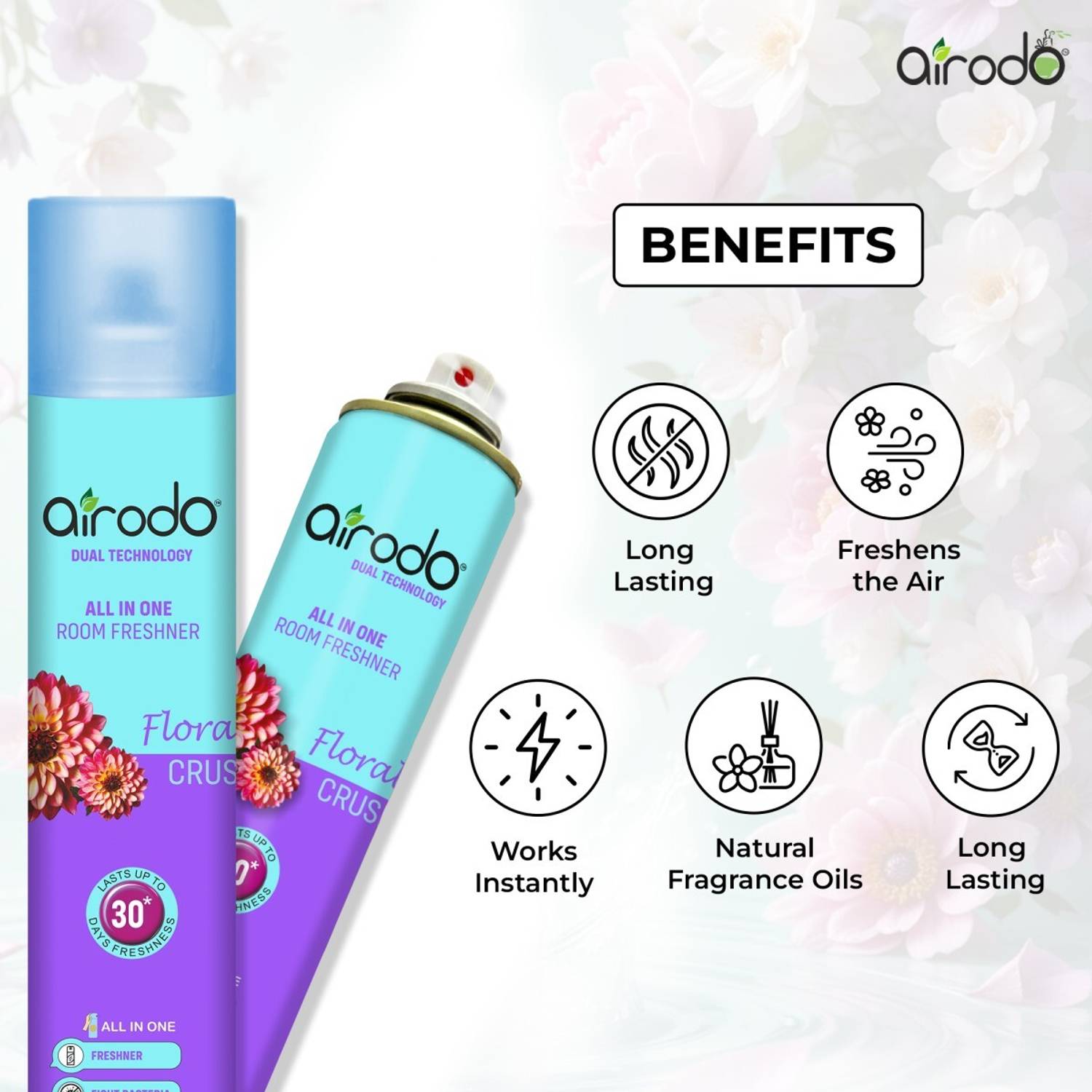 AIRODO Floral Crush Room Air Freshener Spray - Image 4