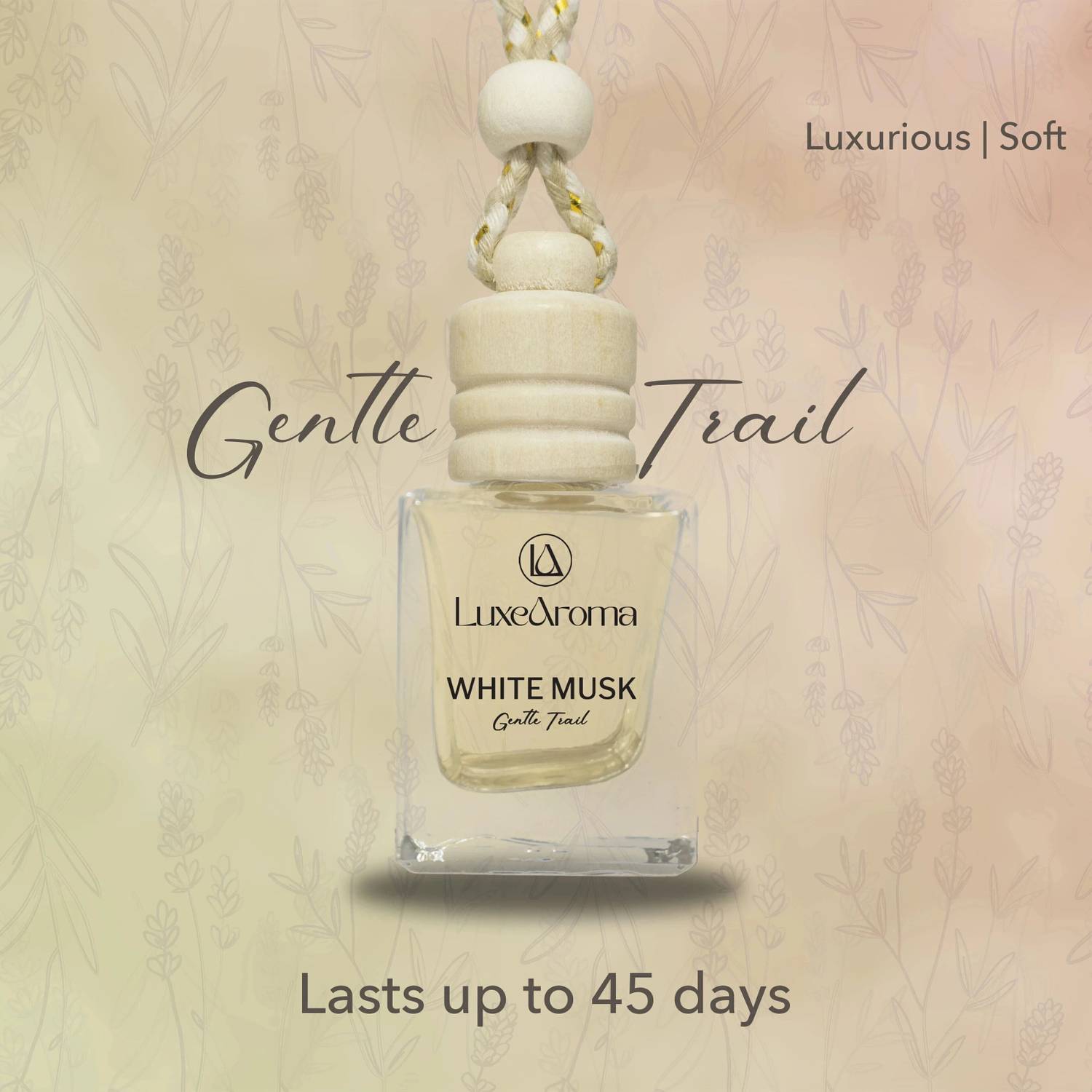 Luxe Aroma White Musk Car Freshener Diffuser White Musk Hanging