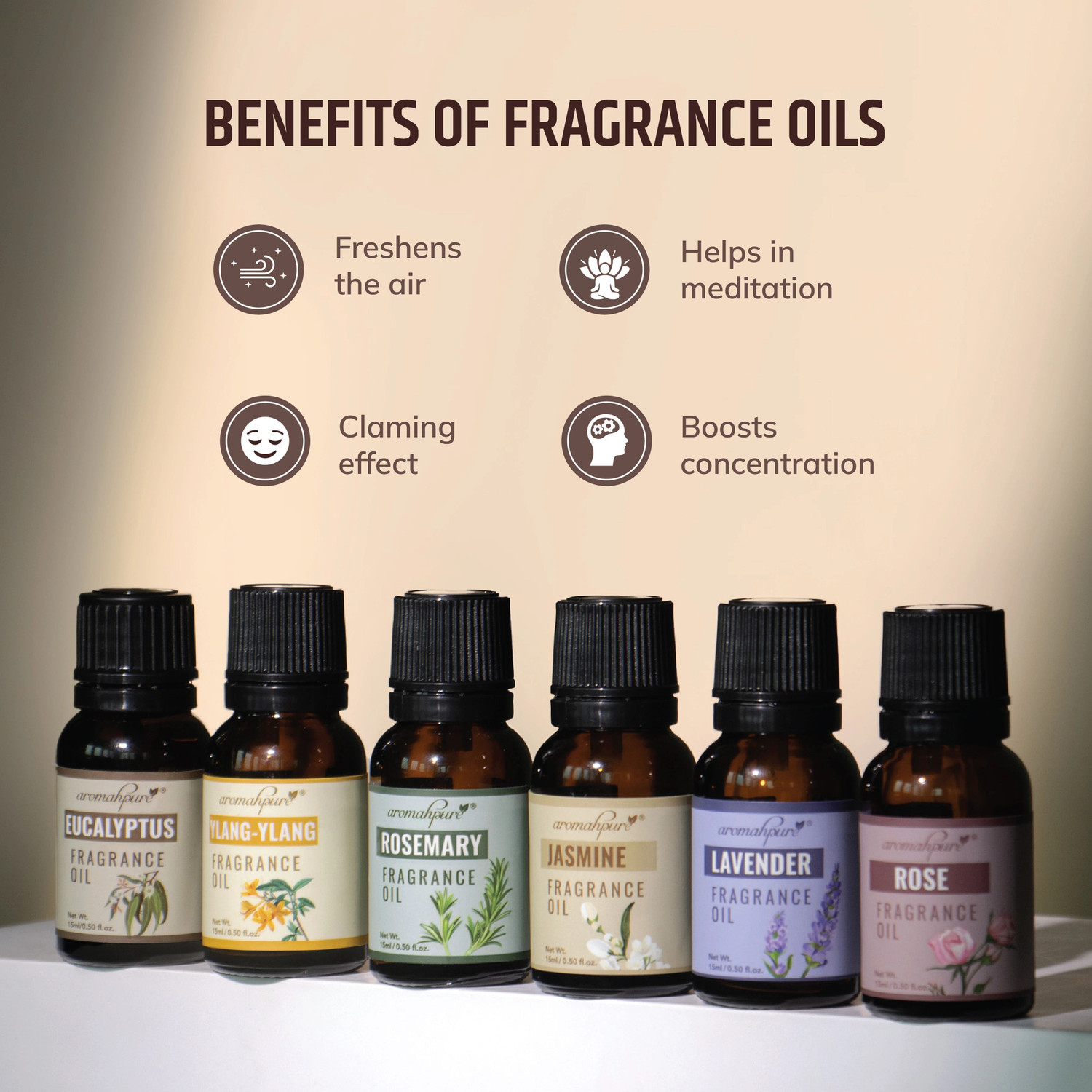 Image of Aromahpure Floral Series Aroma Oil for Home Fragrance | Helps in Meditation |Best for Aromatherapy |IFRA Certified