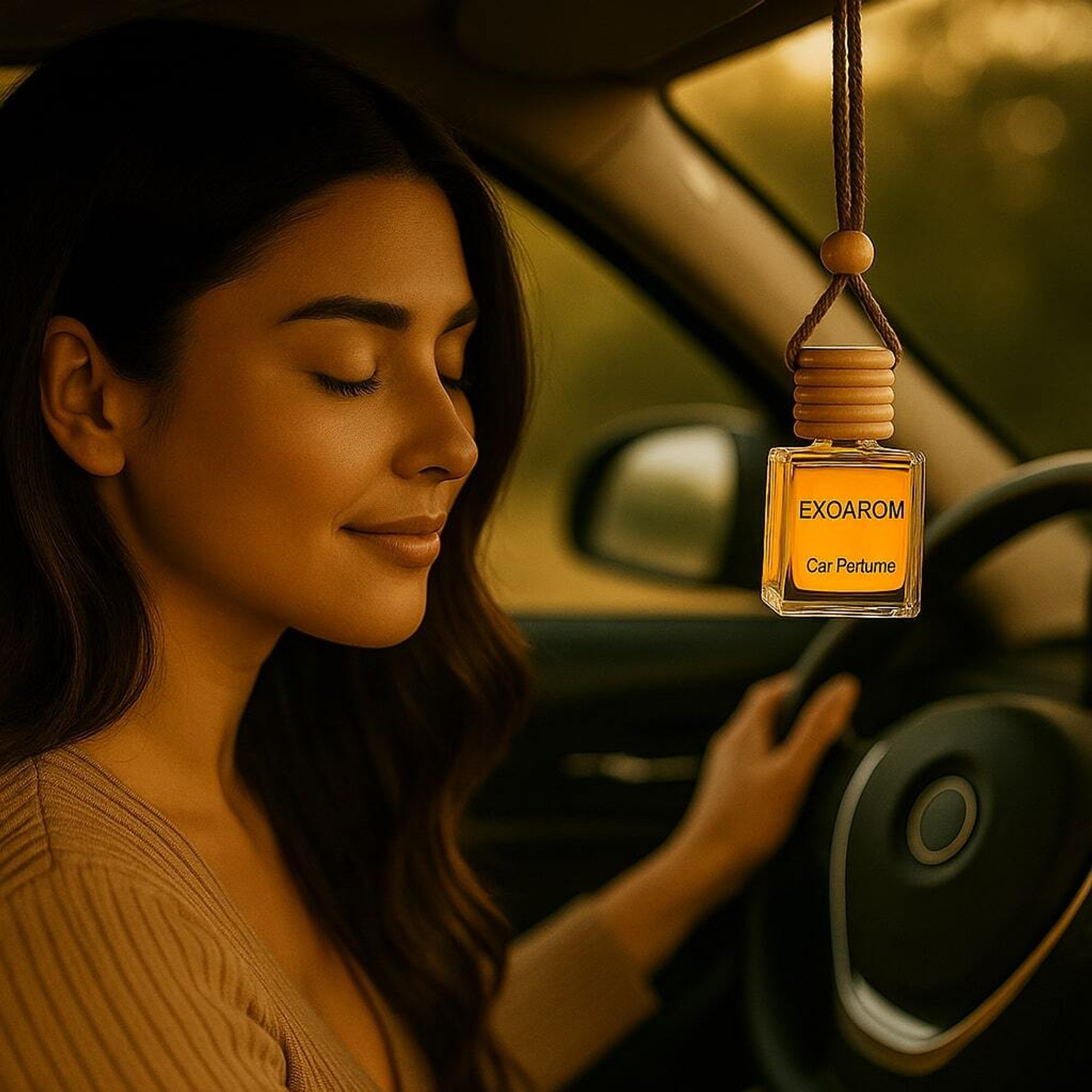 Image of EXOAROM Jasmine Diffuser Car perfume Air Freshner Hanging Pod Mogra
