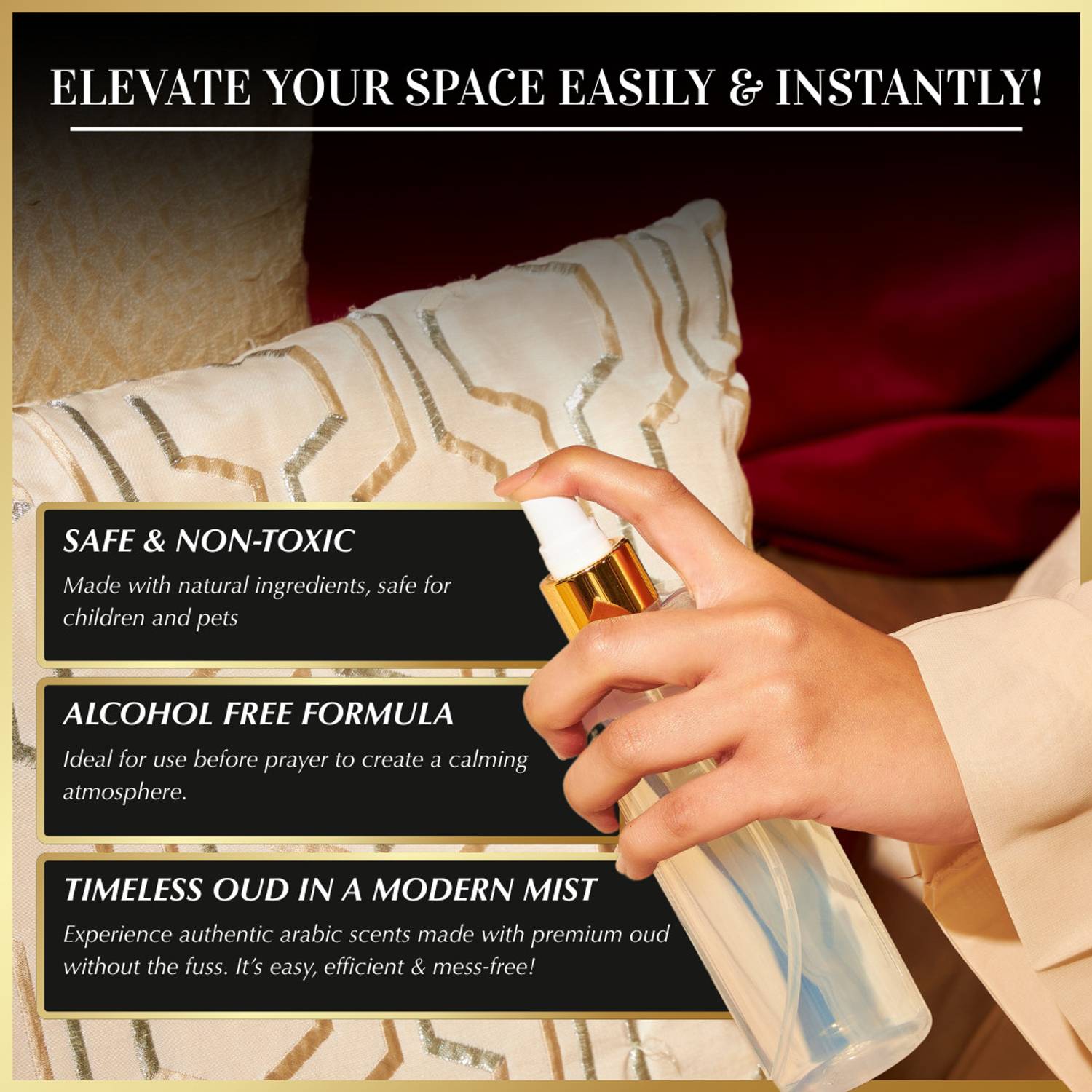 Dukhni Oud Room & Linen Spray - Image 2