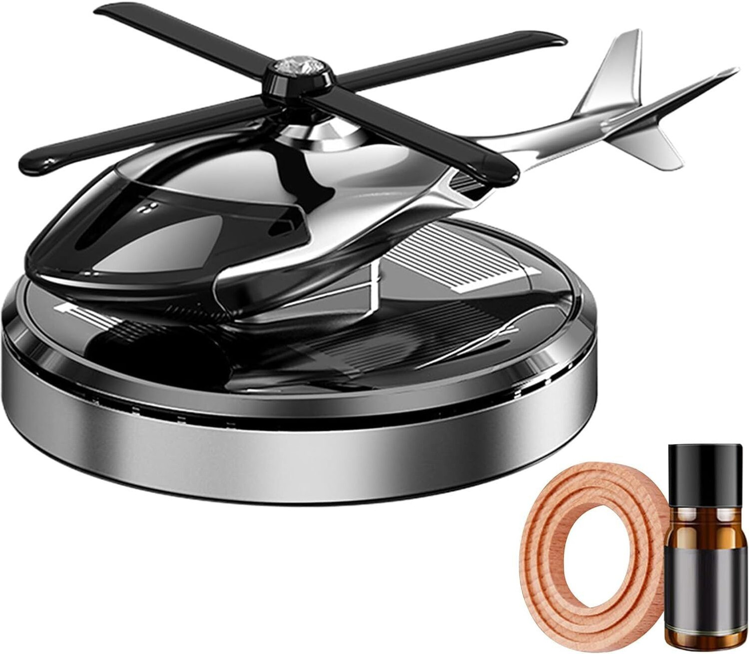 Image of pranzo Aqua Fragrance Car Freshener Refill, Aroma Oil, Diffuser, Automatic Spray Solar Powered Helicopter Car Air Freshener with Aroma Diffuser | Auto Rotating Fragrance Perfume for Dashboard