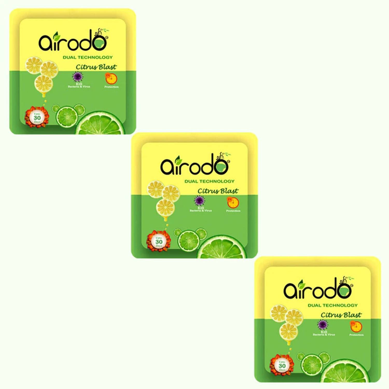 AIRODO Air Freshener Citrus Blast Pocket Gel Refill Air Freshener Citrus Blast Pocket Gel | Luxury Fragrance Booster (Lemon)