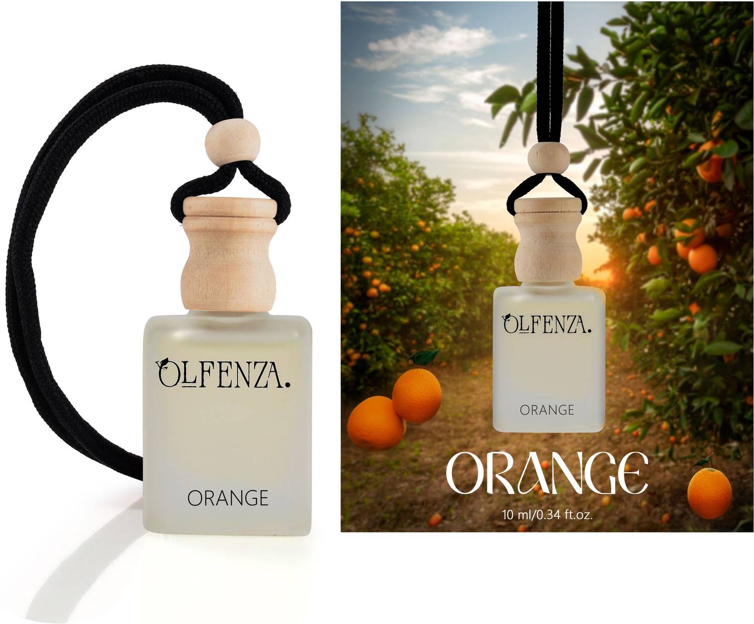 OLFENZA ORENGE Car Freshener Diffuser Hanging Perfumes Long Lasti