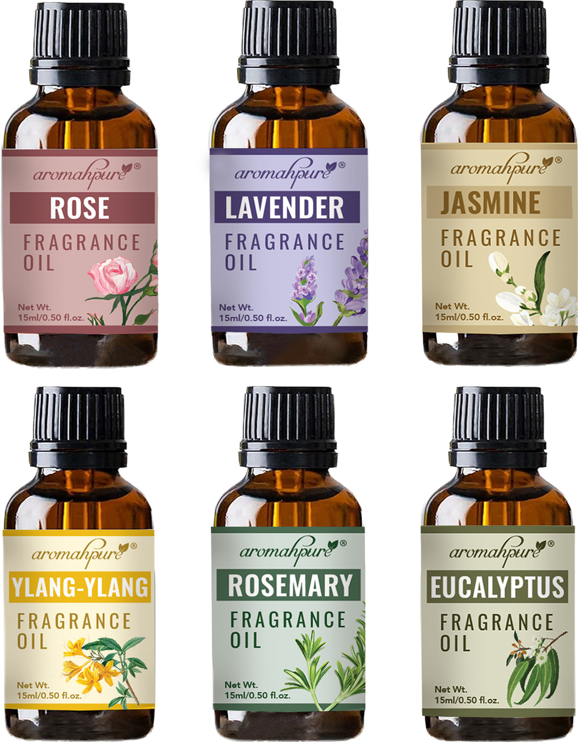 Image of Aromahpure Floral Series Aroma Oil for Home Fragrance | Helps in Meditation |Best for Aromatherapy |IFRA Certified