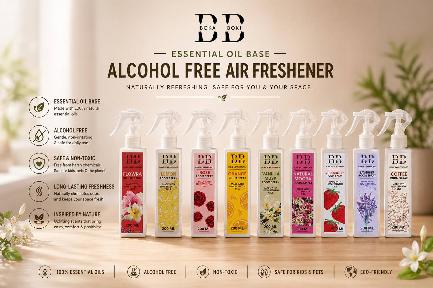 boka boki 4-Pack Air Freshener Spray Combo Pack of 4 - Image 2
