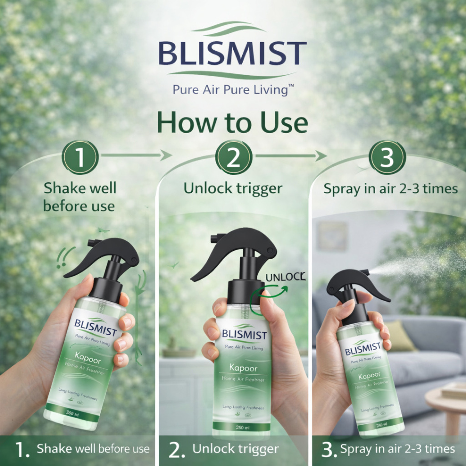 Image of BLISMIST Kapoor, Moring fresh Spray Room Freshener Sprey|Long Lasting Home Air Freshener| Home, Office, Bedroom, Car