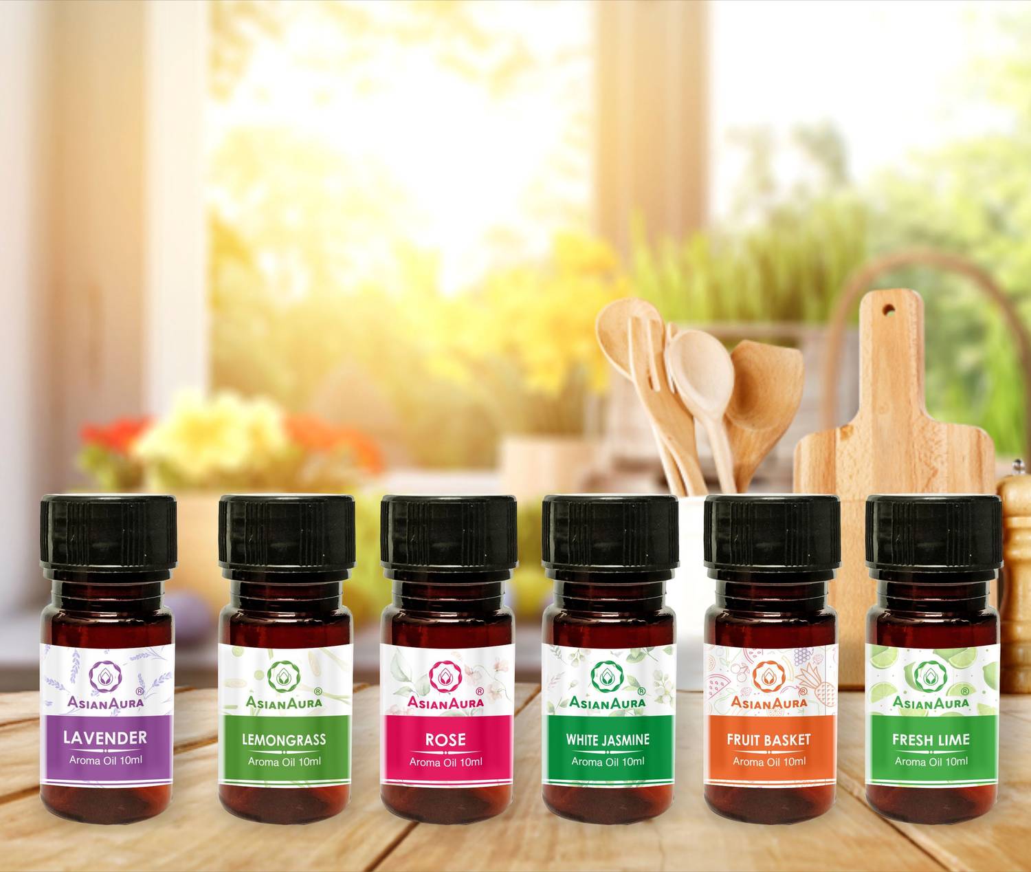 Asian Aura White Jasmine, Rose, Fresh Lime, Lemon Grass, Lavender