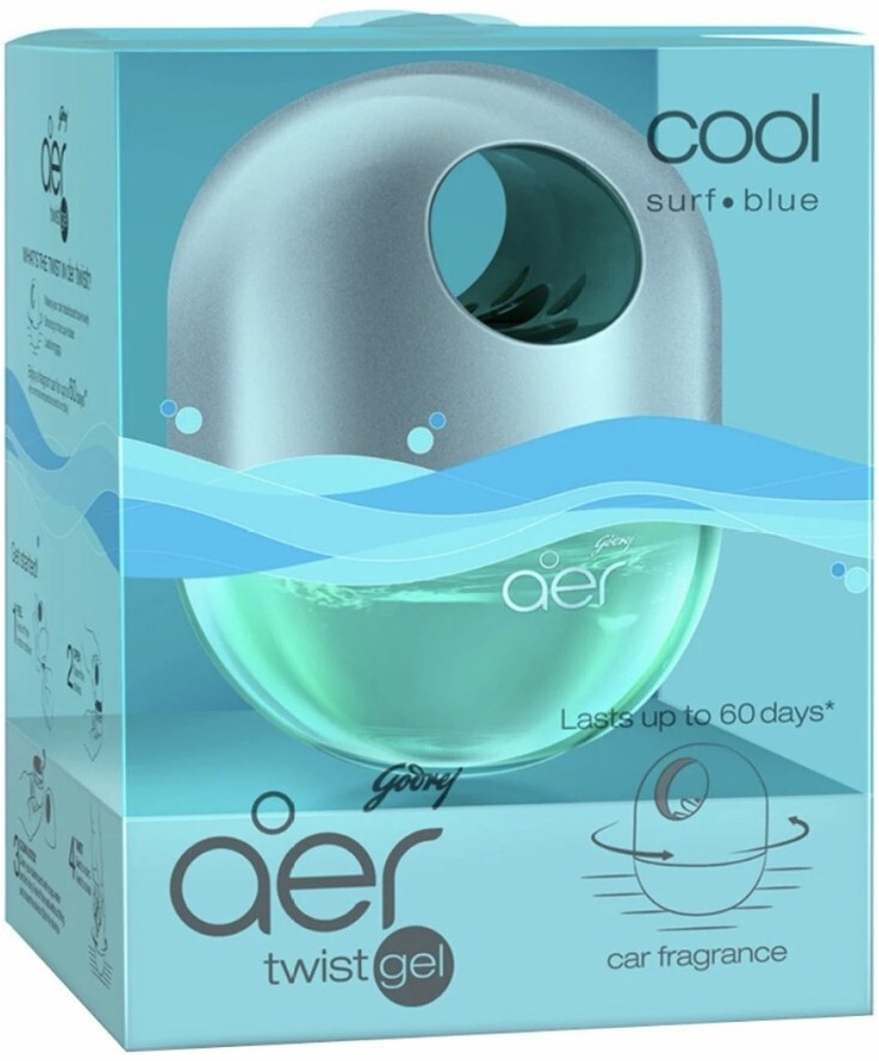 Image of Godrej Aer Twist Cool Surf Blue Air Freshener for Car Car Freshener Diffuser Aer Twist