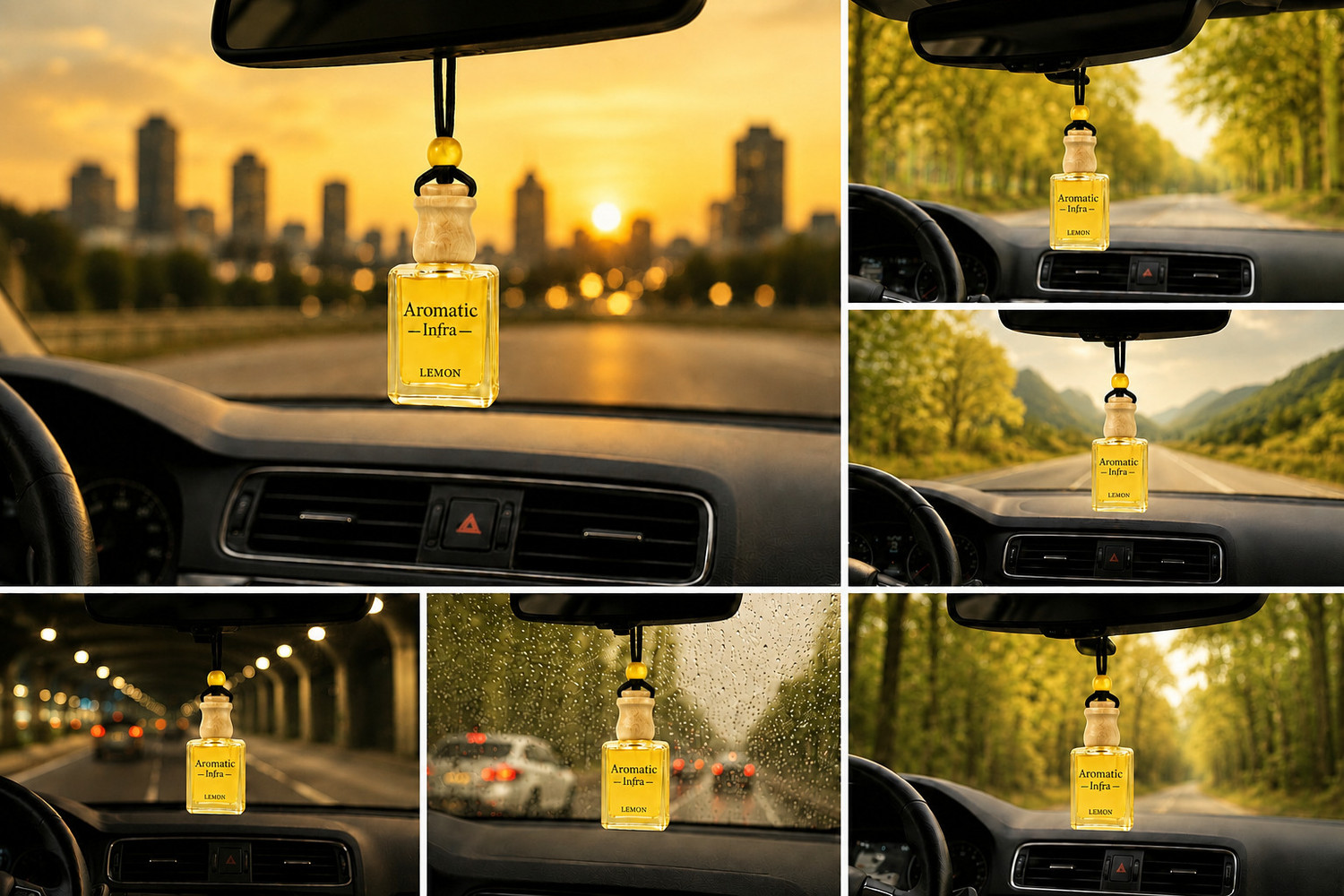 Image of aromatic infra lemon Car Freshener Diffuser lemon hanging car diffuser