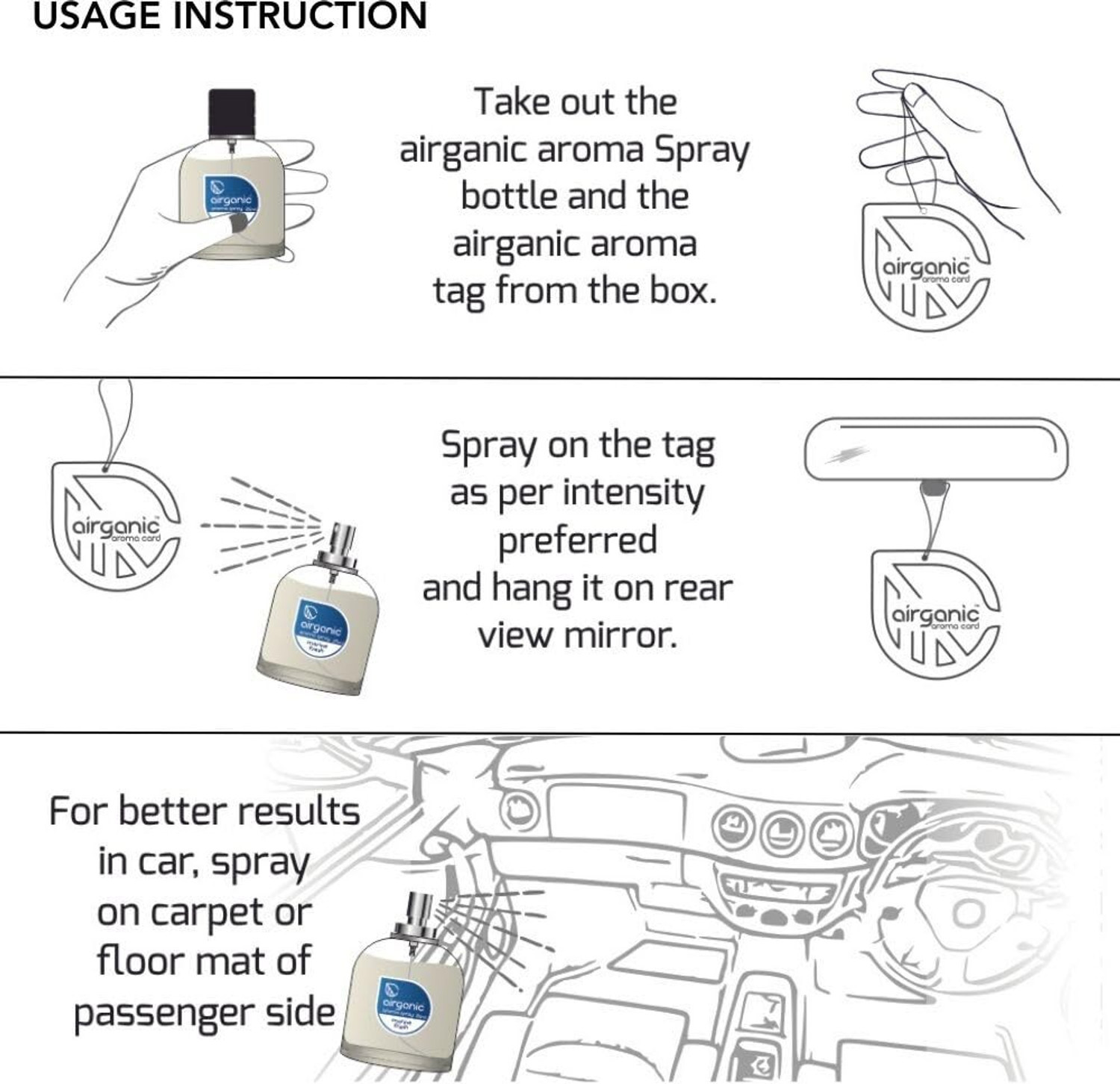 Image of Airganic Aroma Fine Spray Combo - Marine & Smokey Leather Fine Spray Car Freshener Spray Aroma Fine Spray Combo - Marine & Smokey Leather Fine Spray