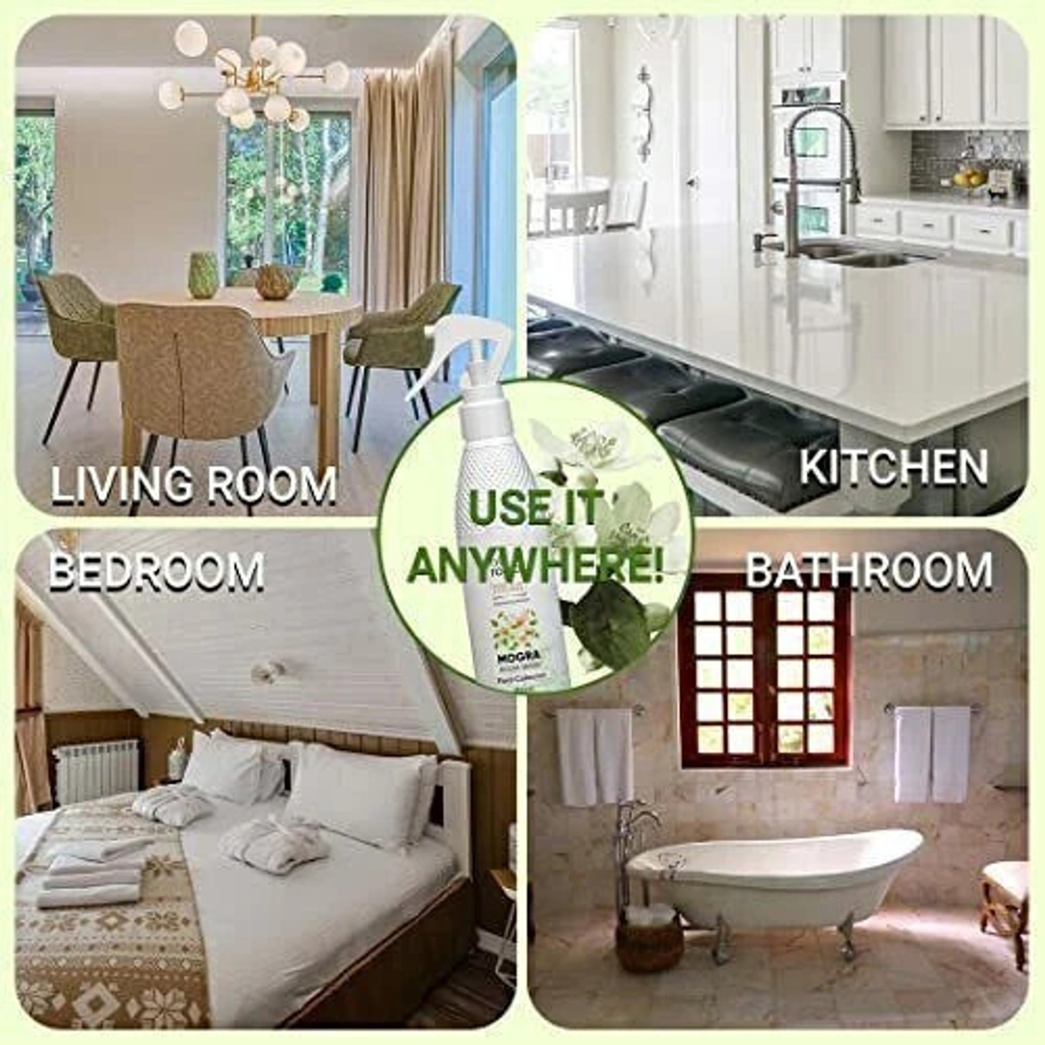 Image of Airroma Mogra Pack of 2 Spray Long-lasting Odour Eliminator for Home, Hotel Rooms, Toilet & Office Use