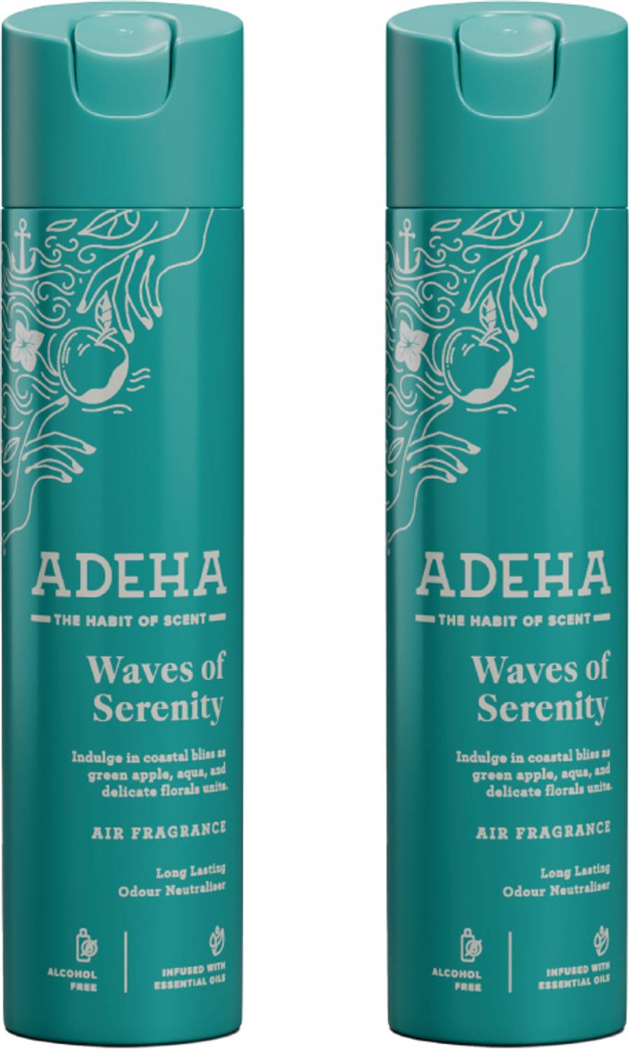 ADEHA Room Air Freshener, -Waves of serenity, Long-Lasting Fragrance, for Home & Office Car Freshener Spray Room Air Freshener Spray | Alcohol Free Room Freshener for Home & Office - Dancing Dawn | Long-Lasting Fragrance