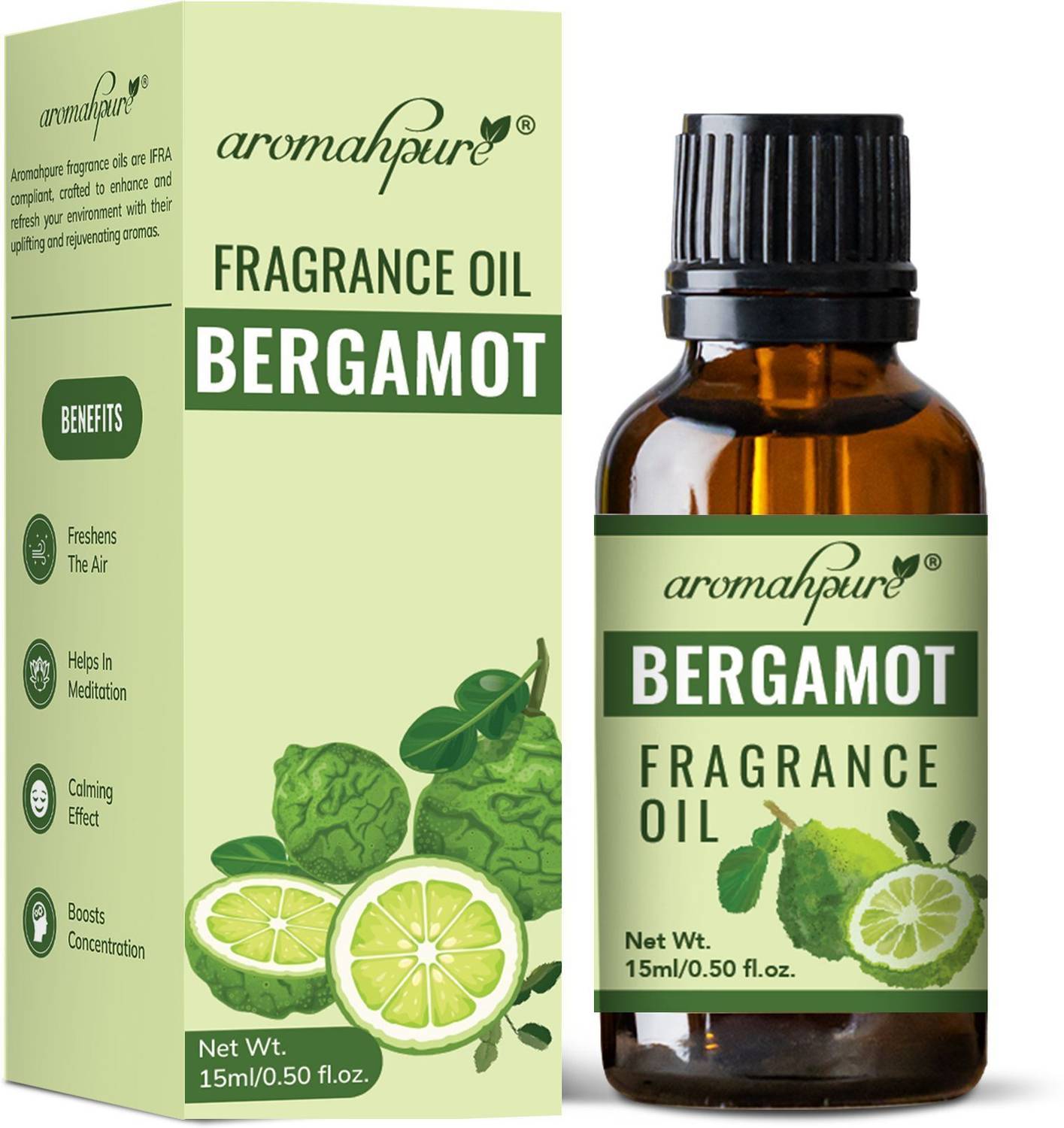 Aromahpure Bergamot Aroma Oil for Home Fragrance | Helps in Meditation |Best for Aromatherapy |IFRA Certified
