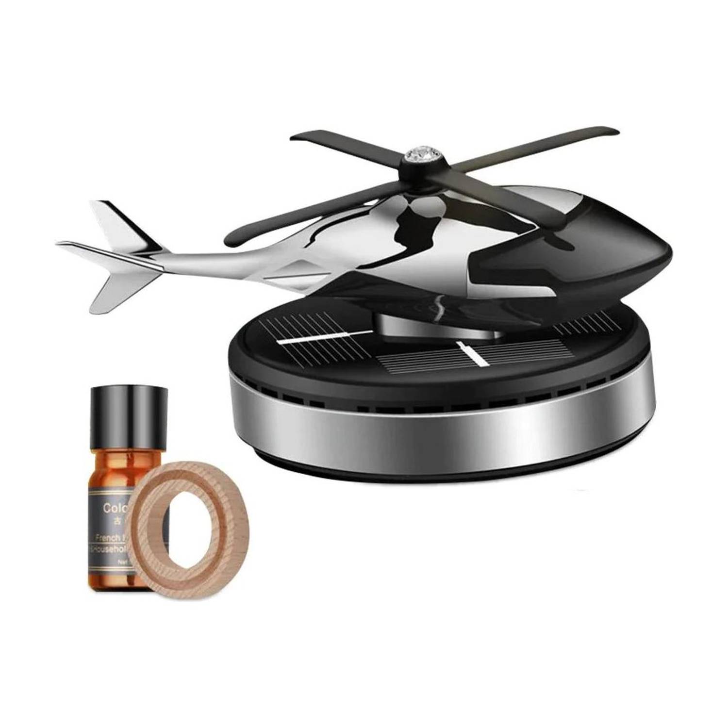 AIRSKY Aroma Car Perfume Car Freshener Diffuser New Helicopter alloy Solar Car Air Freshener Aromatherapy Car Interior Decoration Accessories Fragrance For Home | Office Air Fresher Decoration Perfume Diffuser