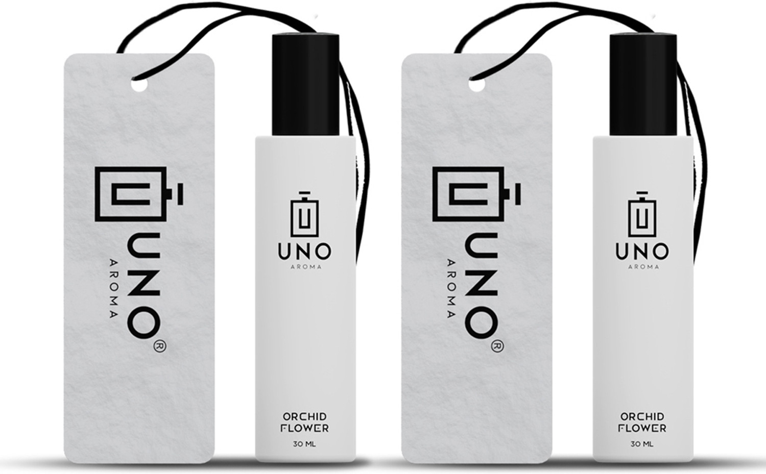Image of UNO AROMA Orchid Flower Fragrance Car Freshener Spray Orchid luxury car Perfume with Car with Hanging card, 200+ spray