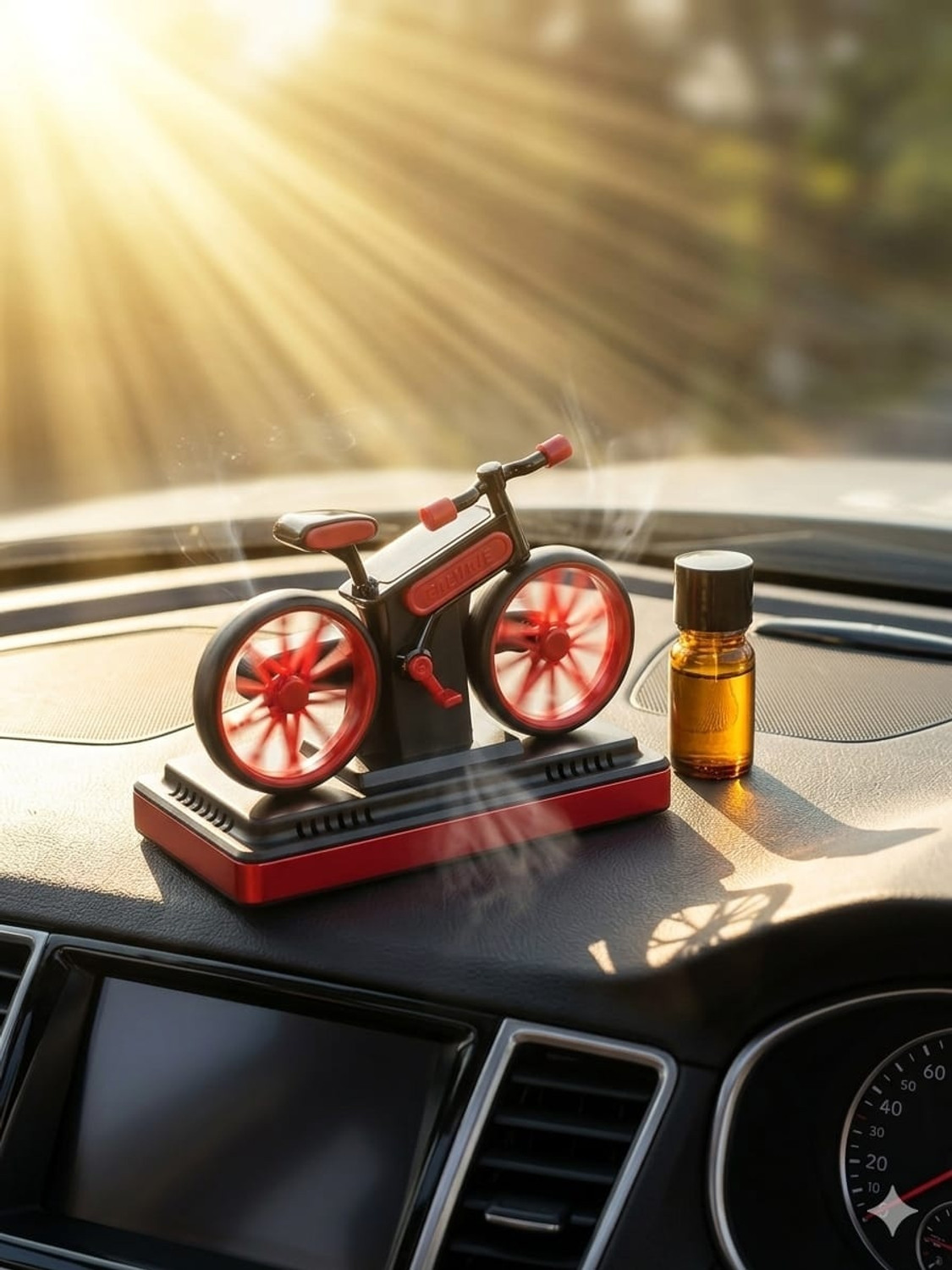 Image of SHOPSERO SOLAR POWERD CYCLE CAR AIR FRESHNER Car Freshener Diffuser SL001