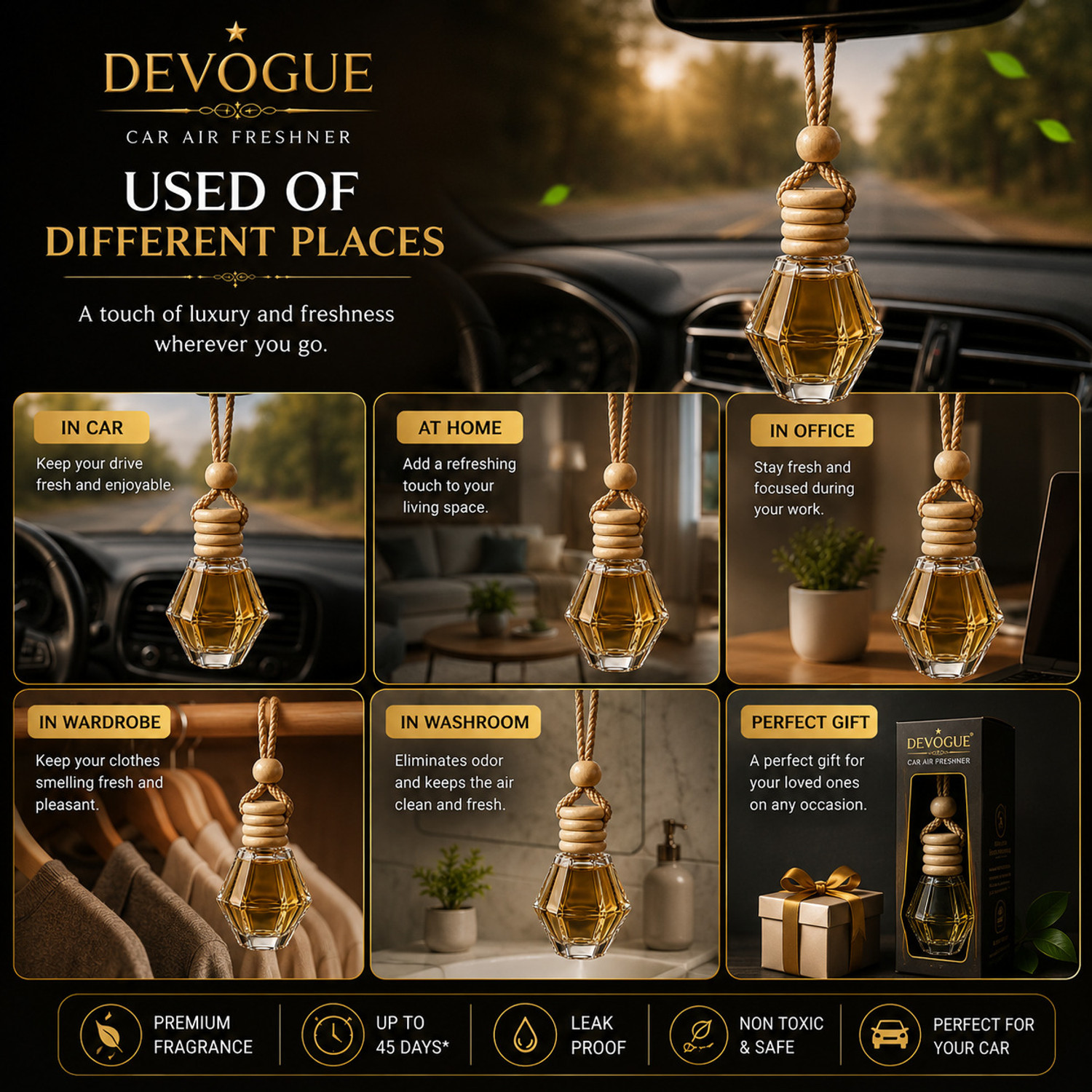 Image of Devogue coffee Diffuser COFFEE Car Air Freshner
