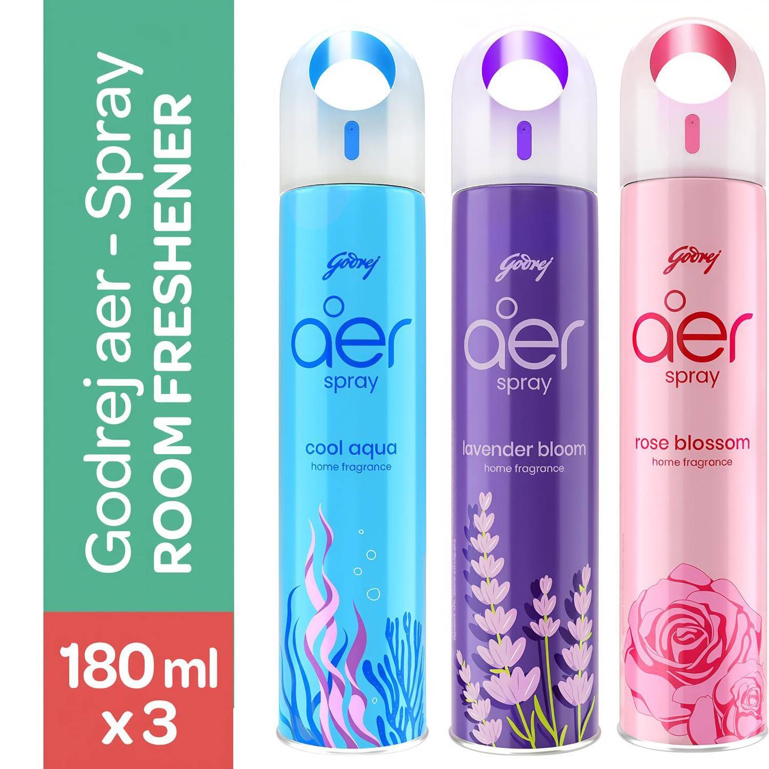 Godrej Aer Cool Aqua Lavender Rose Air Freshener - Image 1