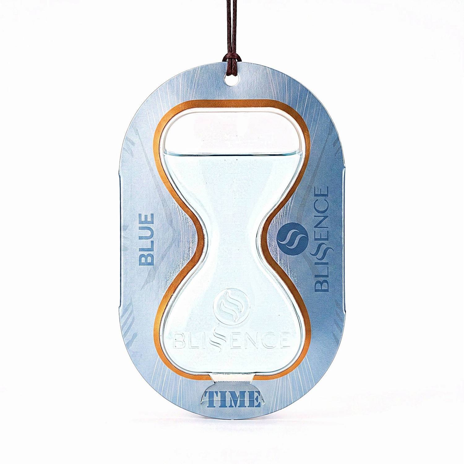 Blissence TIME Blue Car Hanging Perfume Diffuser | Long Lasting Premium Car Air Freshener | Luxury Hourglass Design | Fresh Marine Fragrance