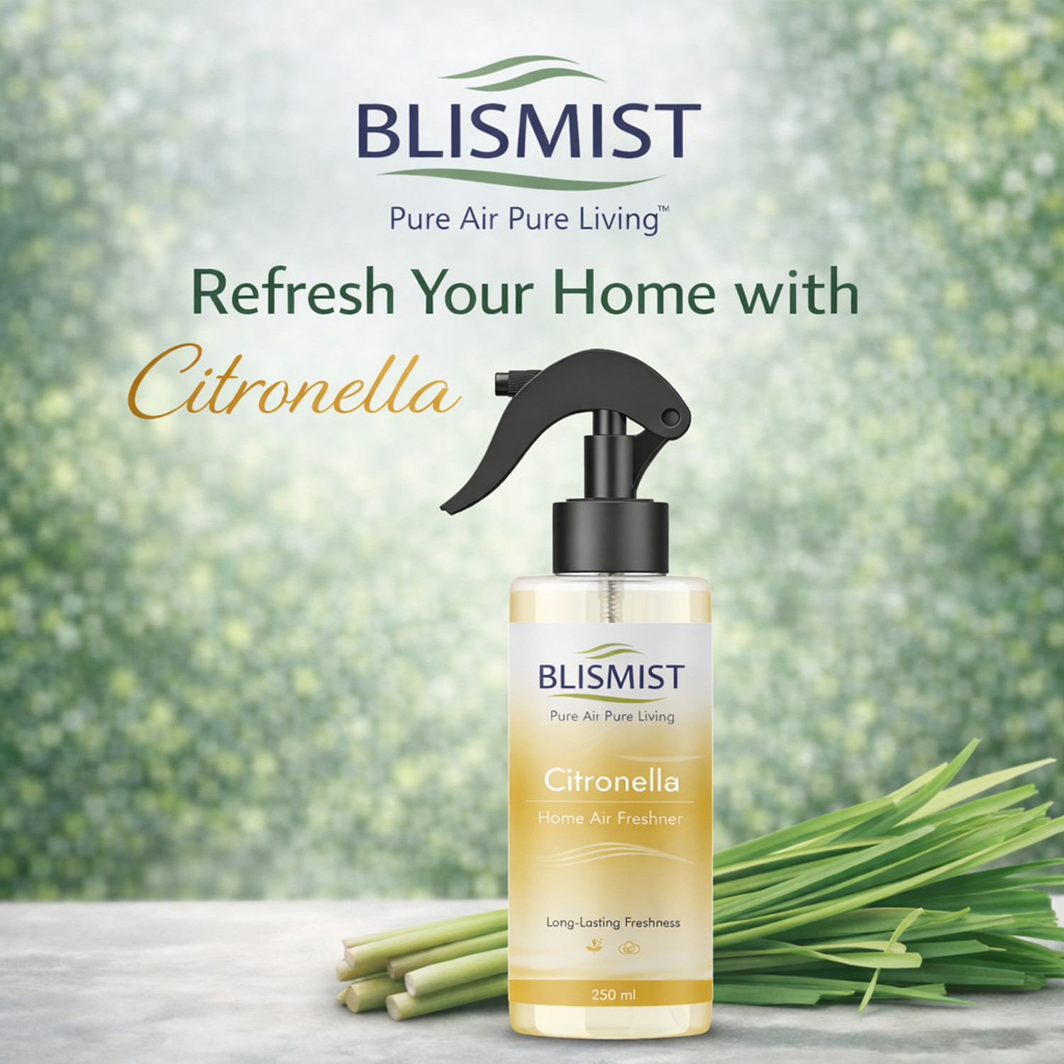 Image of BLISMIST Cintronella, Rose Spray Room Freshener Sprey|Long Lasting Home Air Freshener| Home, Office, Bedroom, Car