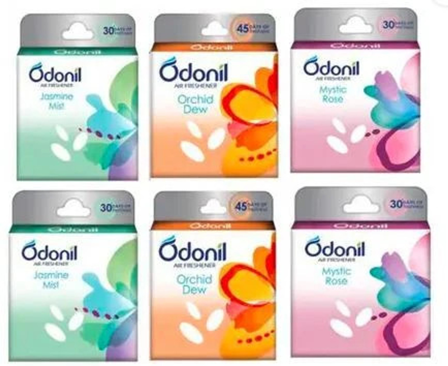 Image of Odonil LEVENDER, JESMINE, MYSTIC ROSE , ORCHID DEW Blocks Blocks Air Freshener Car Freshener Blocks LEVENDER, JESMINE, MYSTIC ROSE , ORCHID DEW Blocks Blocks Air Freshener