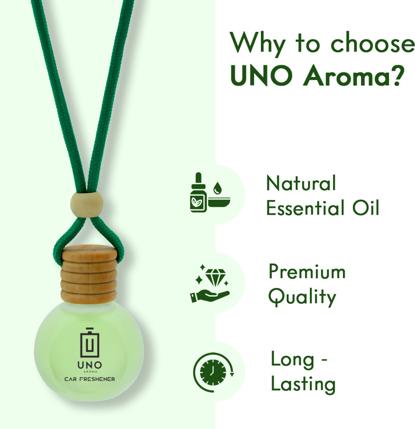 Image of UNO AROMA Kapoor Car Freshener Diffuser UNO Natural Kapoor