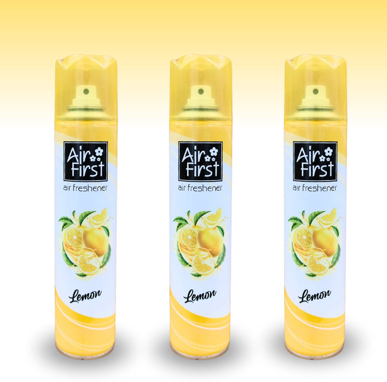 Air first Room Spray Air Freshener Combo Pack of 3 ( 300ml + 300ml + 300ml ) Lemon Car Freshener Spray Air Freshener