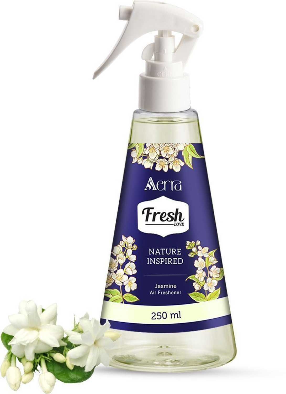 Image of Aerra Jasmine (Mogra) Car Freshener Spray Air Freshener - Long-Lasting Jasmine (Mogra) Fragrance & Odor Eliminator for Home, Car, Bathroom - Non-Toxic, Eco-Friendly