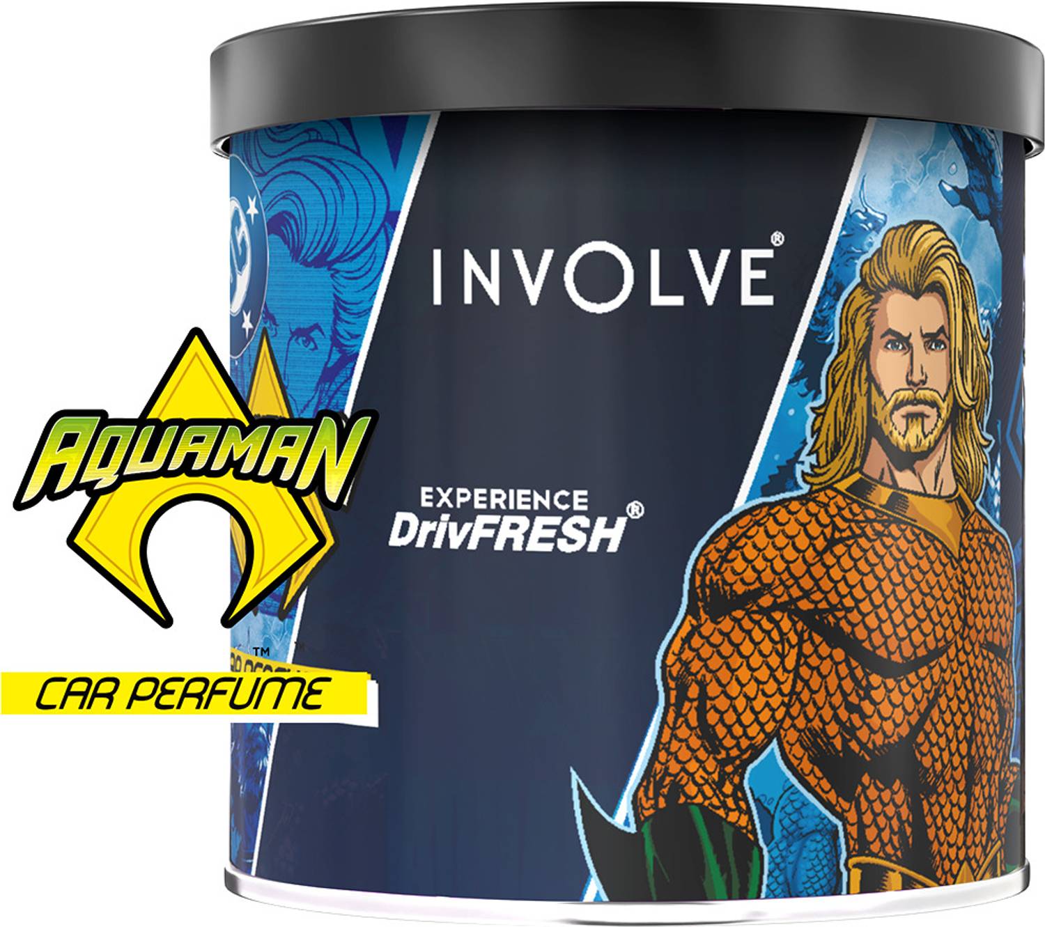 Involve Your Senses Aquaman Fiber Tin Can with OFFICIAL DC MERCHA