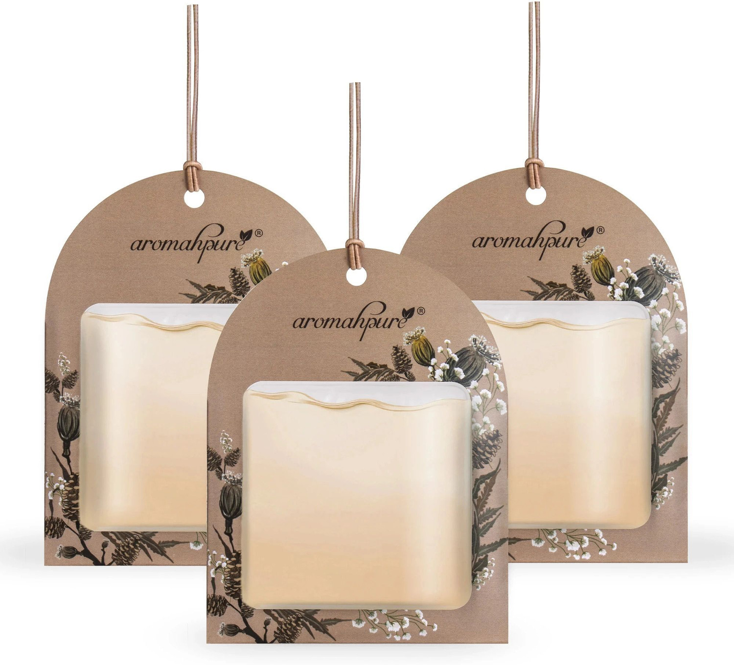Image of Aromahpure Musk Car Freshener Diffuser Gel Wink Hanging Perfume|Pack of 3| Long-Lasting Up to 30 Days